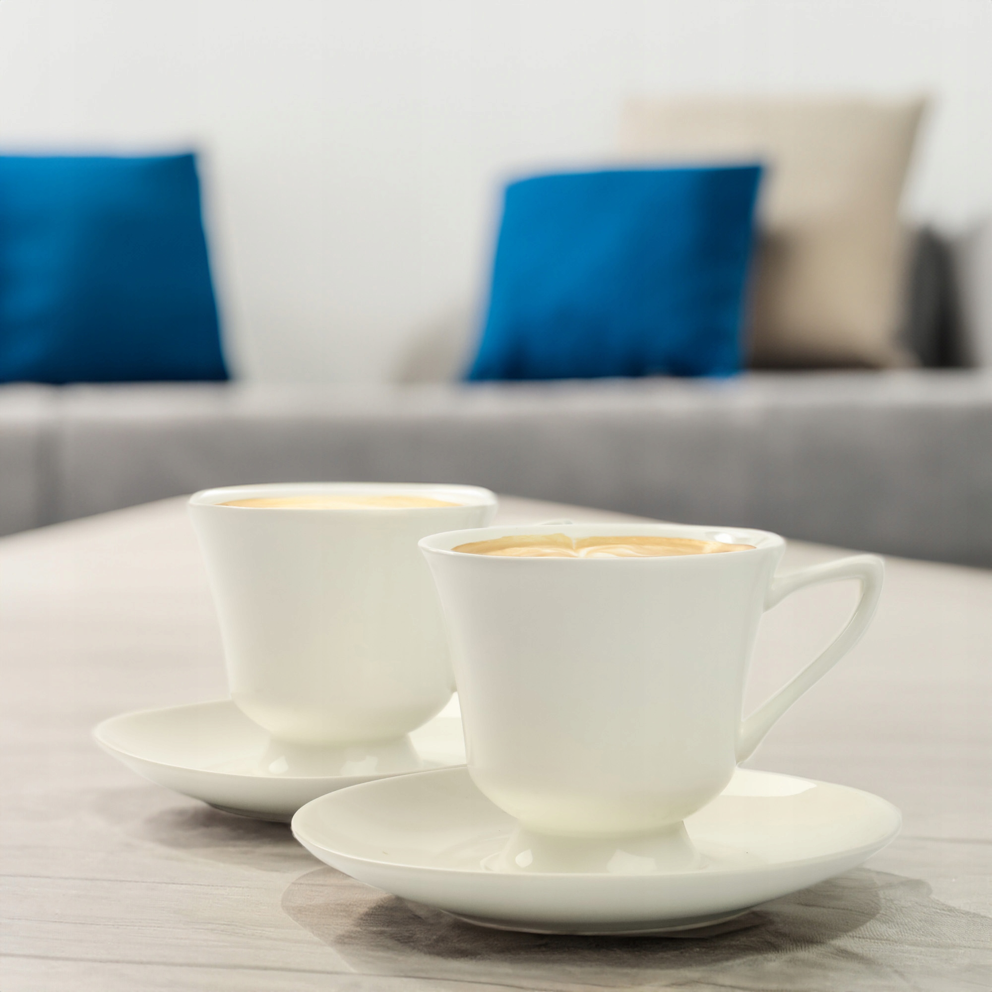 ZESTAW NA PREZENT FILIŻANEK 220 ML Z TALERZYKAMI PORCELANA DO KAWY HERBATY