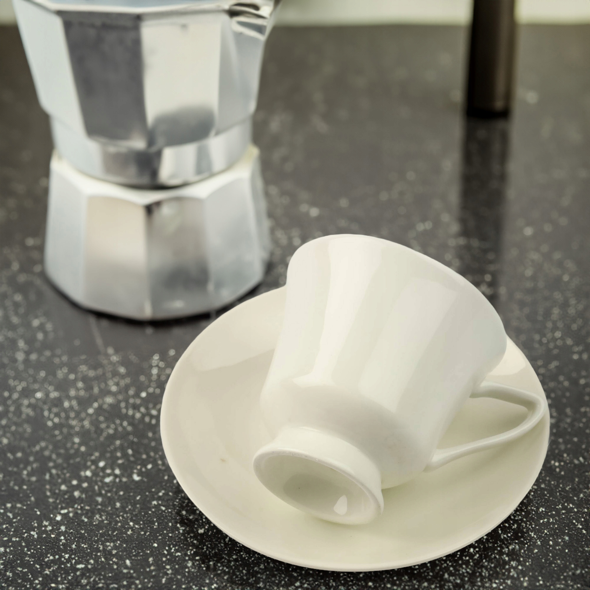 ZESTAW NA PREZENT FILIŻANEK 220 ML Z TALERZYKAMI PORCELANA DO KAWY HERBATY