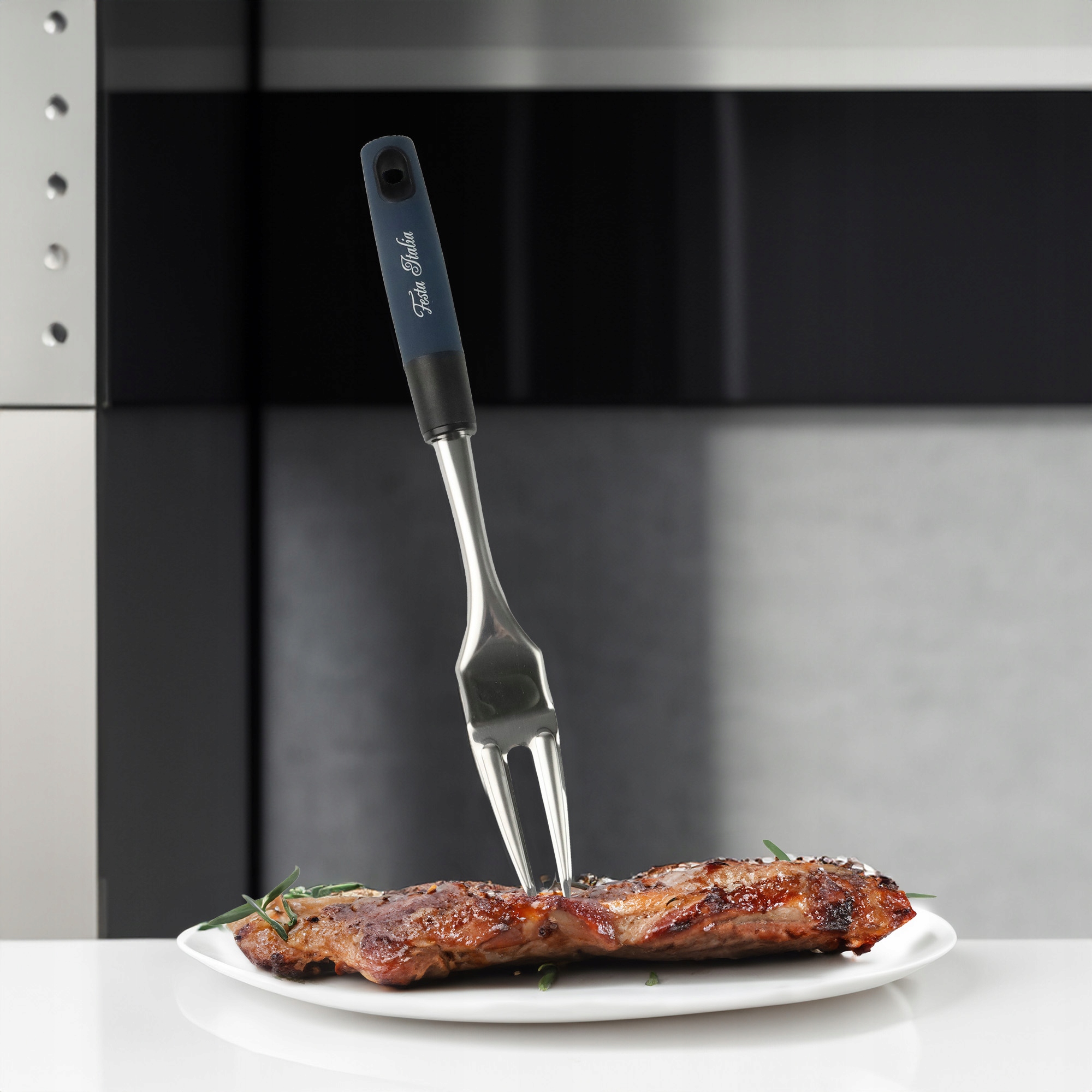 KUCHENNY WIDELEC DO MIĘSA WĘDLIN SERA STAL NIERDZEWNA 2-ZĘBNY UNIWERSALNY