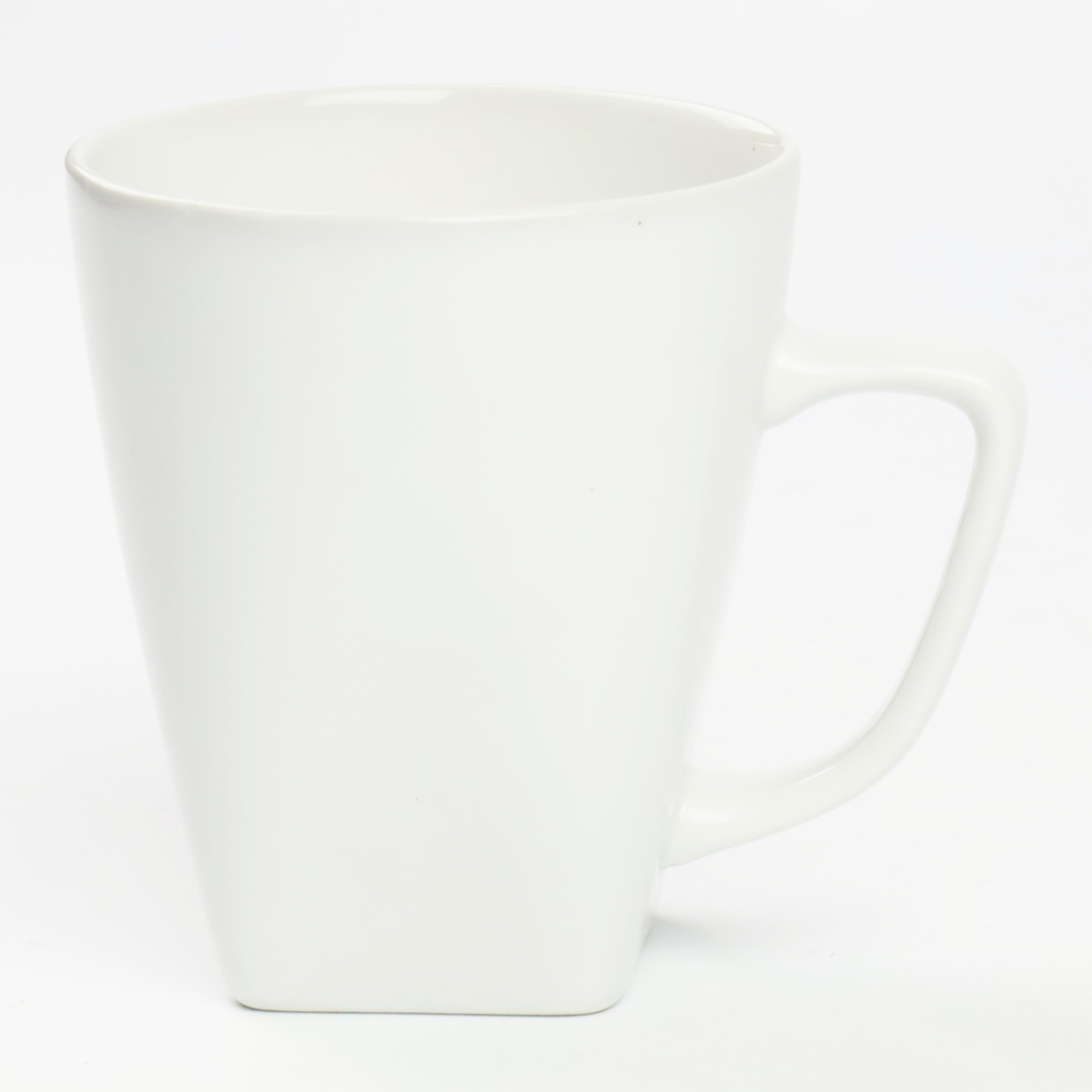 KUBEK PORCELANOWY DO KAWY HERBATY UNIWERSALNY BIAŁY 460ML Z UCHEM