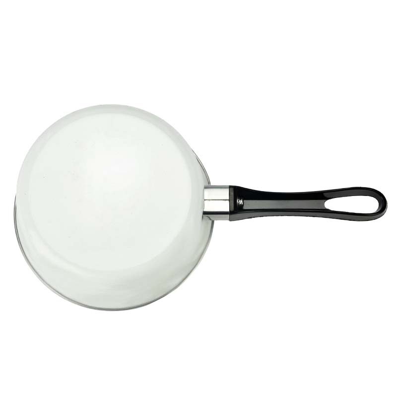 EMALIOWANY RONDELEK DO GOTOWANIA MLEKA JAJEK 900ML Z RĄCZKĄ WZÓR MŁYN 16CM