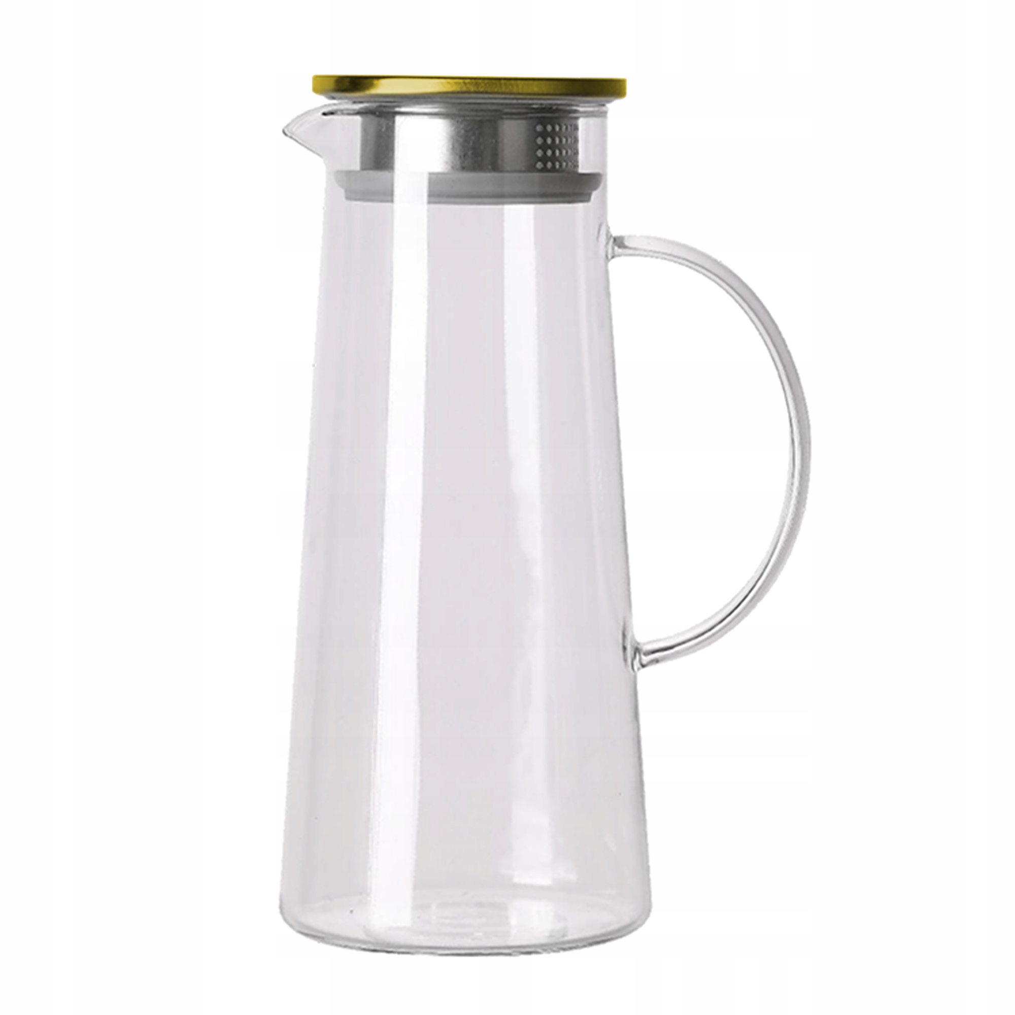 DZBANEK SZKLANY NA WODĘ LEMONIADĘ 1,8L KARAFKA Z POKRYWKĄ SITKO FILTRUJĄCE