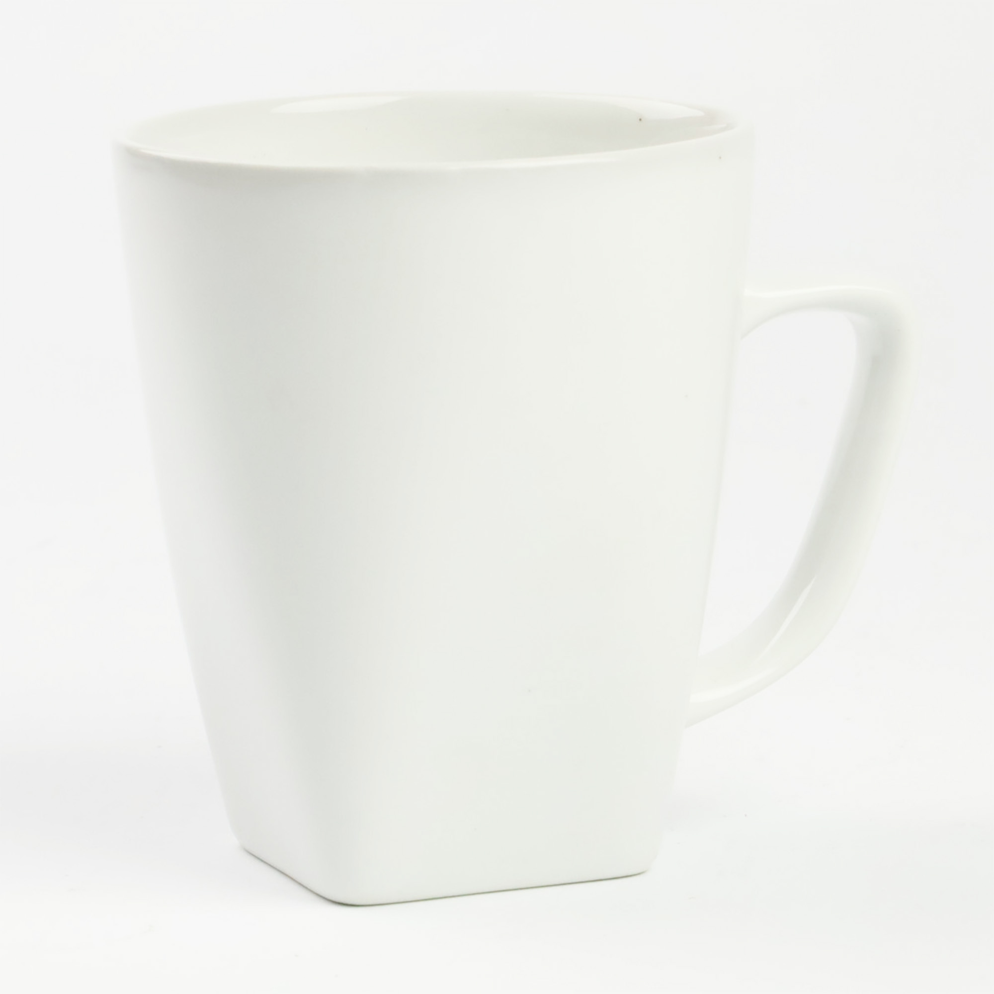 KUBEK PORCELANOWY DO KAWY HERBATY UNIWERSALNY BIAŁY 460ML Z UCHEM