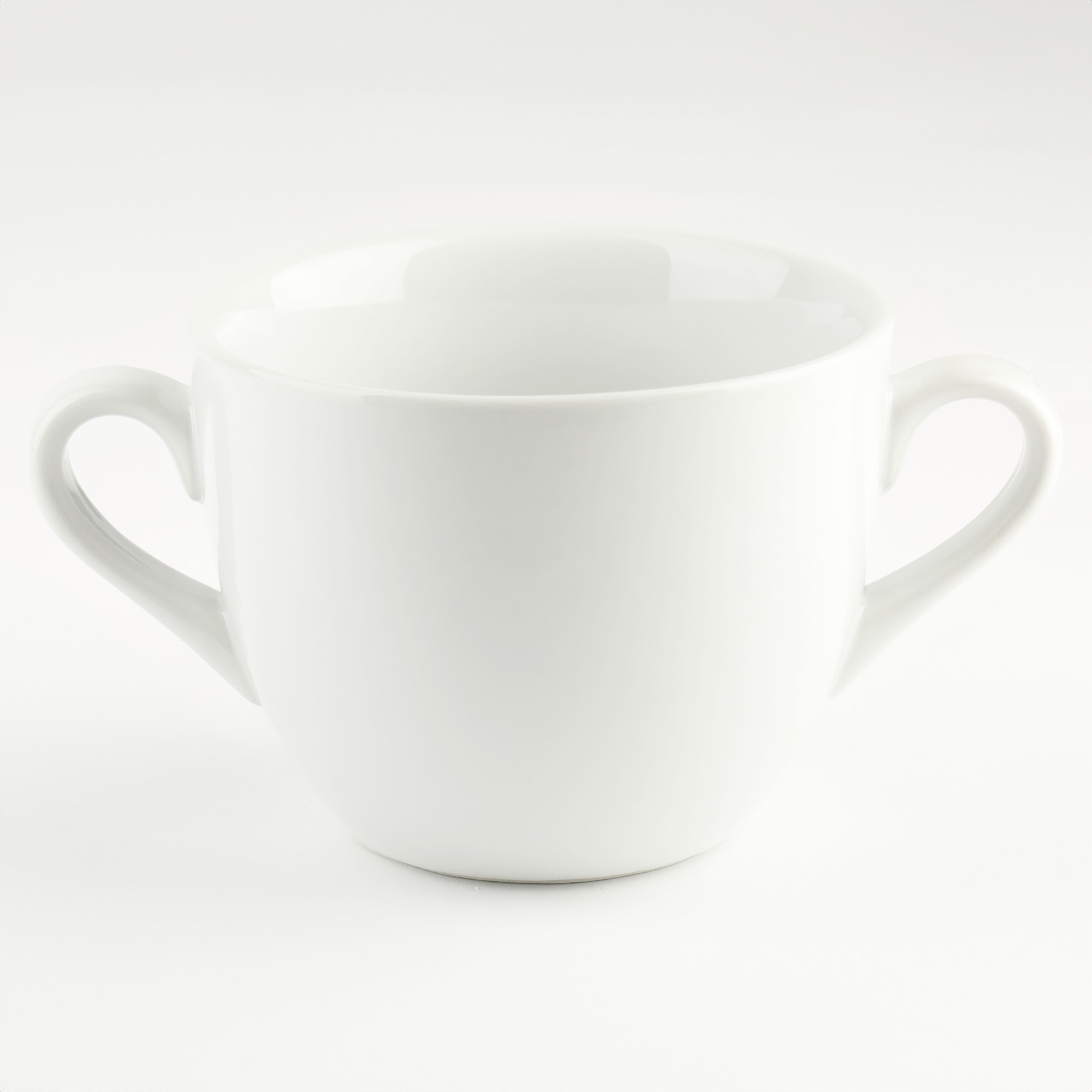 BULIONÓWKA PORCELANOWA 650 ML Z UCHWYTAMI MISKA OBIADOWA DO ZUPY KREMU