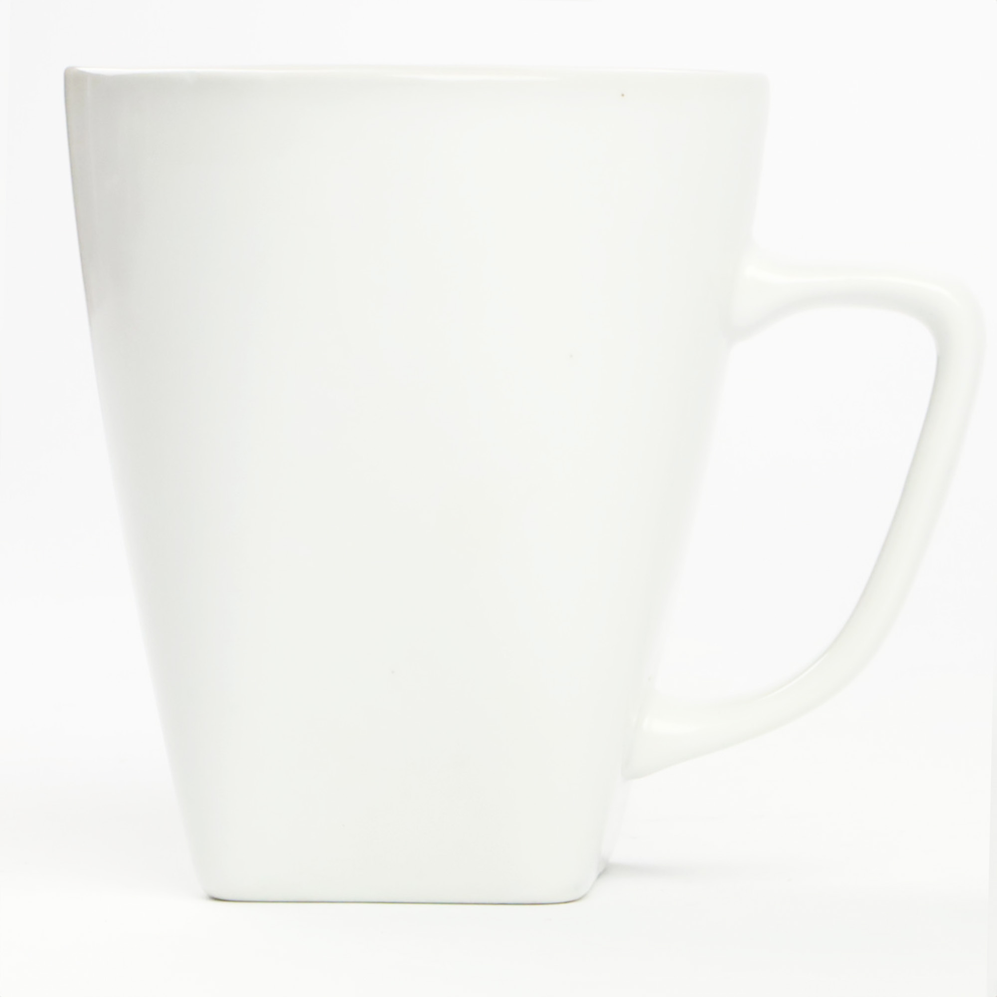 KUBEK PORCELANOWY DO KAWY HERBATY UNIWERSALNY BIAŁY 460ML Z UCHEM