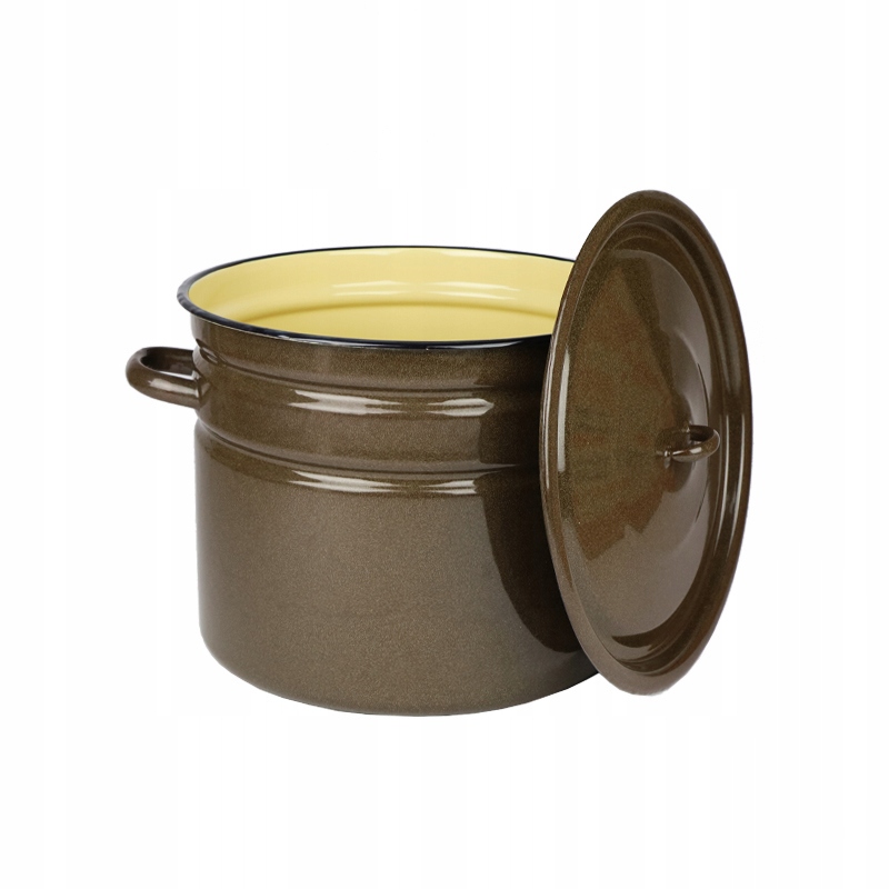 GARNEK EMALIOWANY POWDILAK 20 L Z POKRYWKĄ DO GOTOWANIA POTRAW PRZETWORÓW