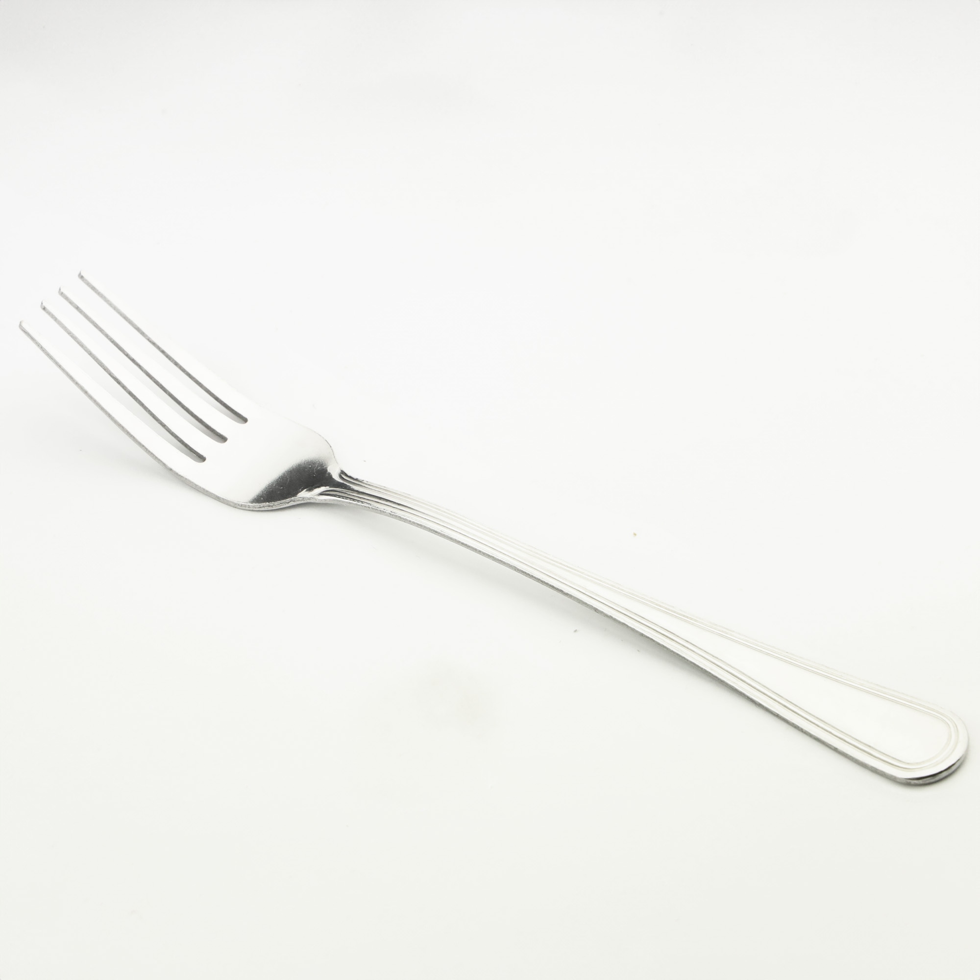 WIDELCE OBIADOWE STOŁOWE DO OBIADU SREBRNE KOMPLET 6 SZT STAL NIERDZEWA