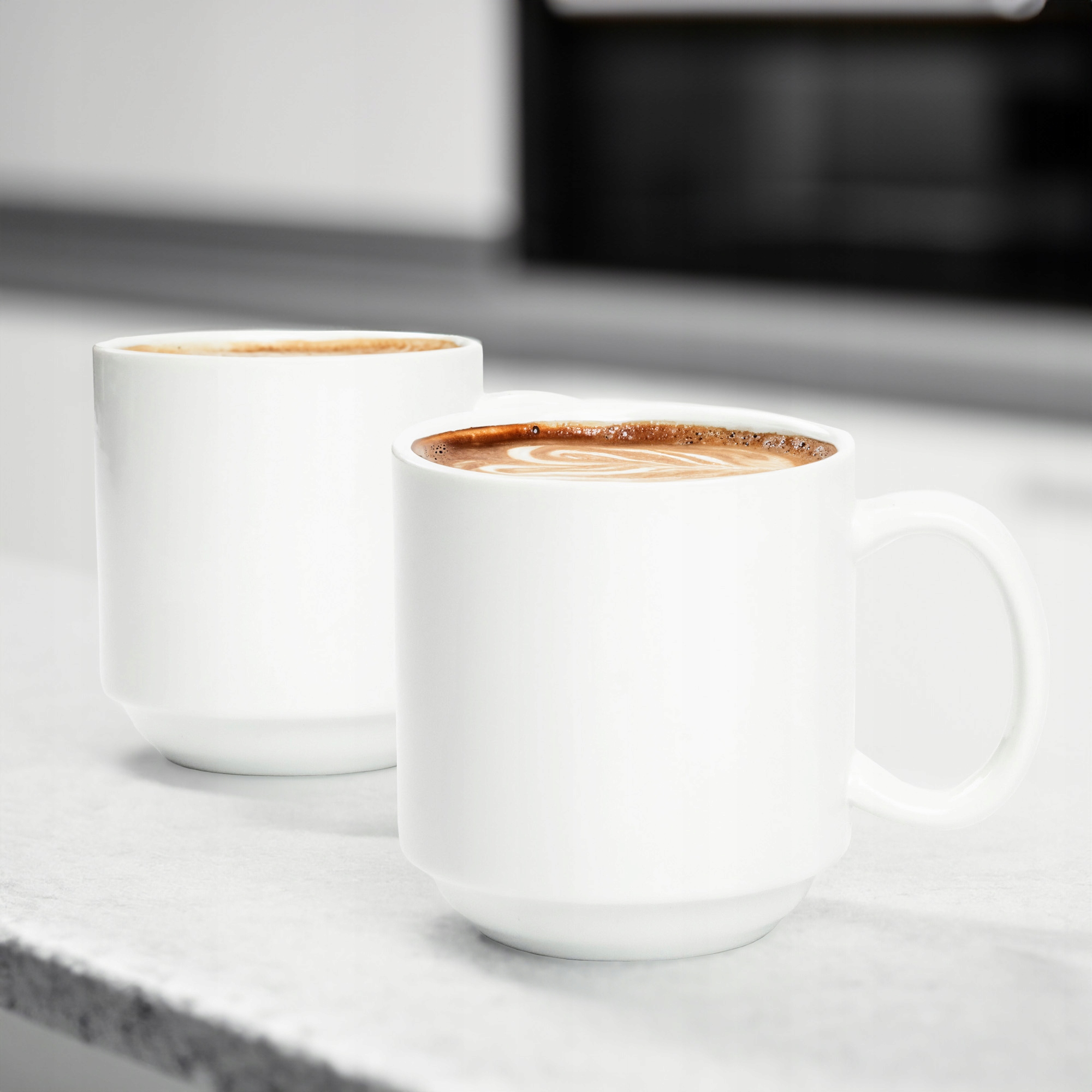 KUBEK PORCELANOWY BIAŁY 350ML Z UCHEM DO KAWY HERBATY UNIWERSALNY