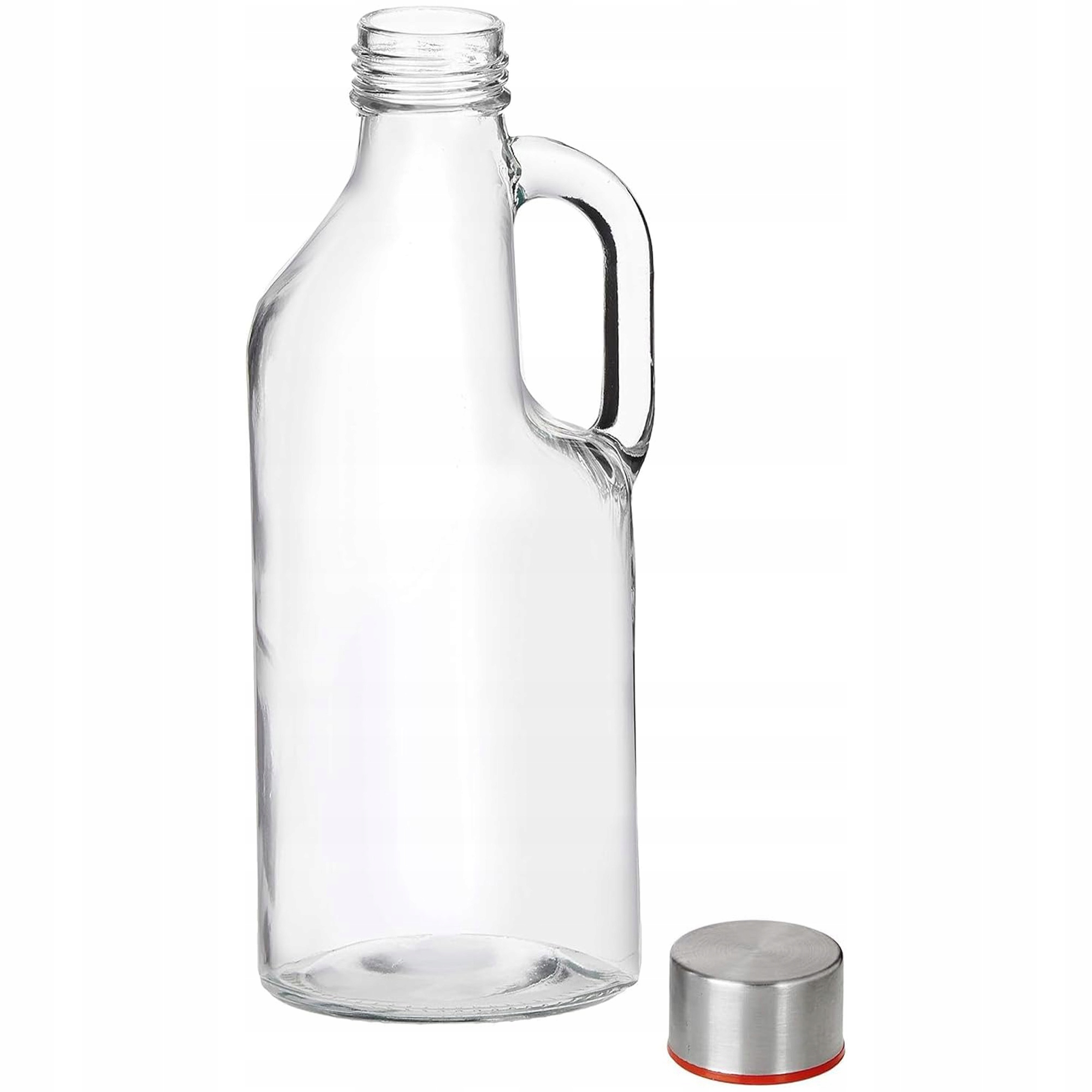 KARAFKA SZKLANA NA WODĘ SOK LEMONIADĘ MLEKO 1L BUTELKA Z ZAKRĘTKĄ