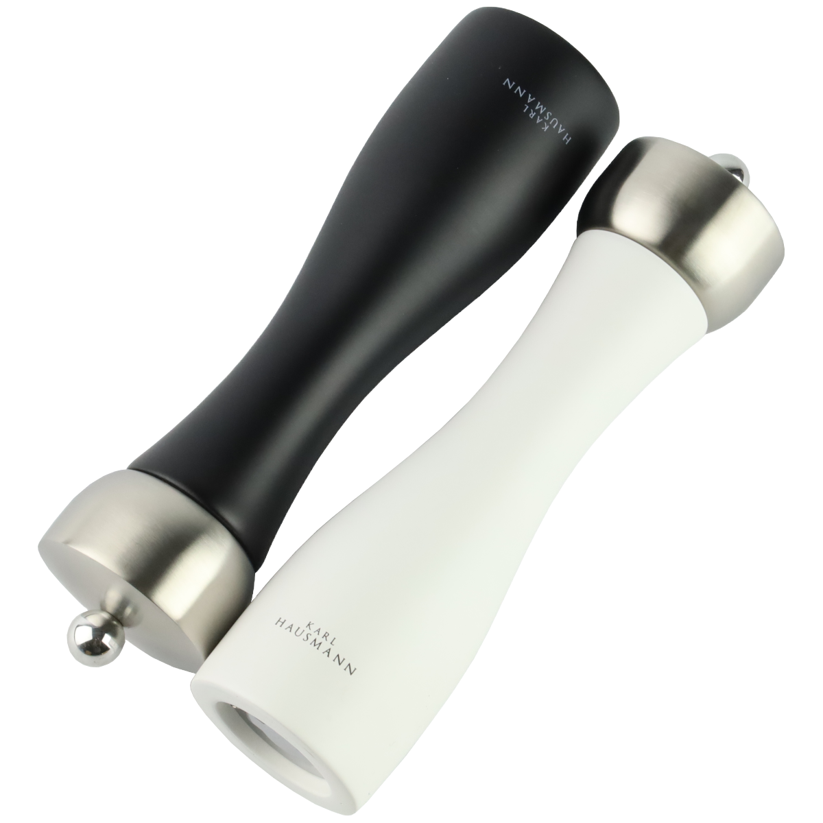 ZESTAW RĘCZNYCH MŁYNKÓW DO MIELENIA SOLI PIEPRZU PRZYPRAW BIAŁY I CZARNY