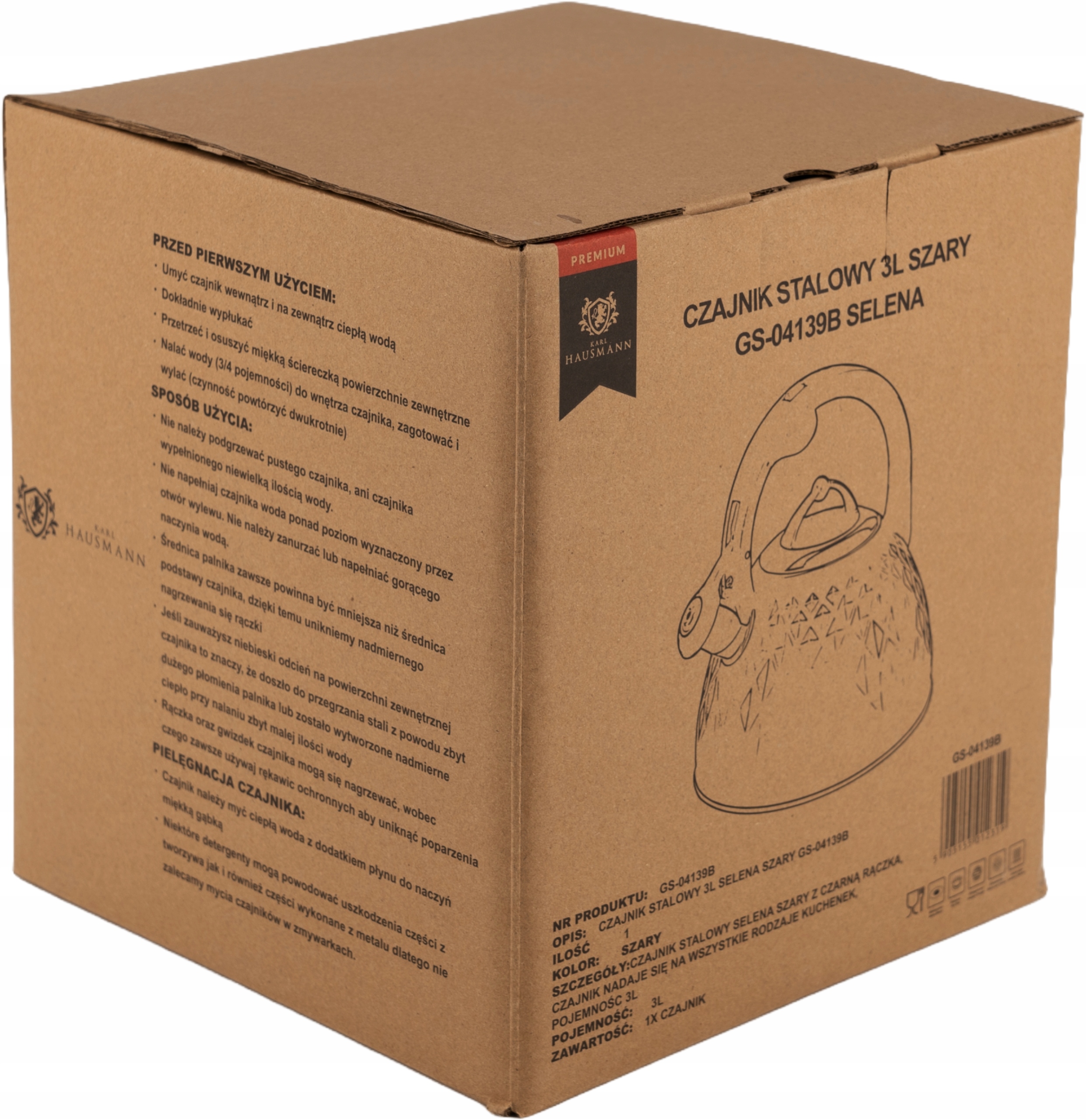 CZAJNIK tradycyjny Z GWIZDKIEM DUŻY 3 l INDUKCJA GAZ GEOMETRYCZNY WZÓR