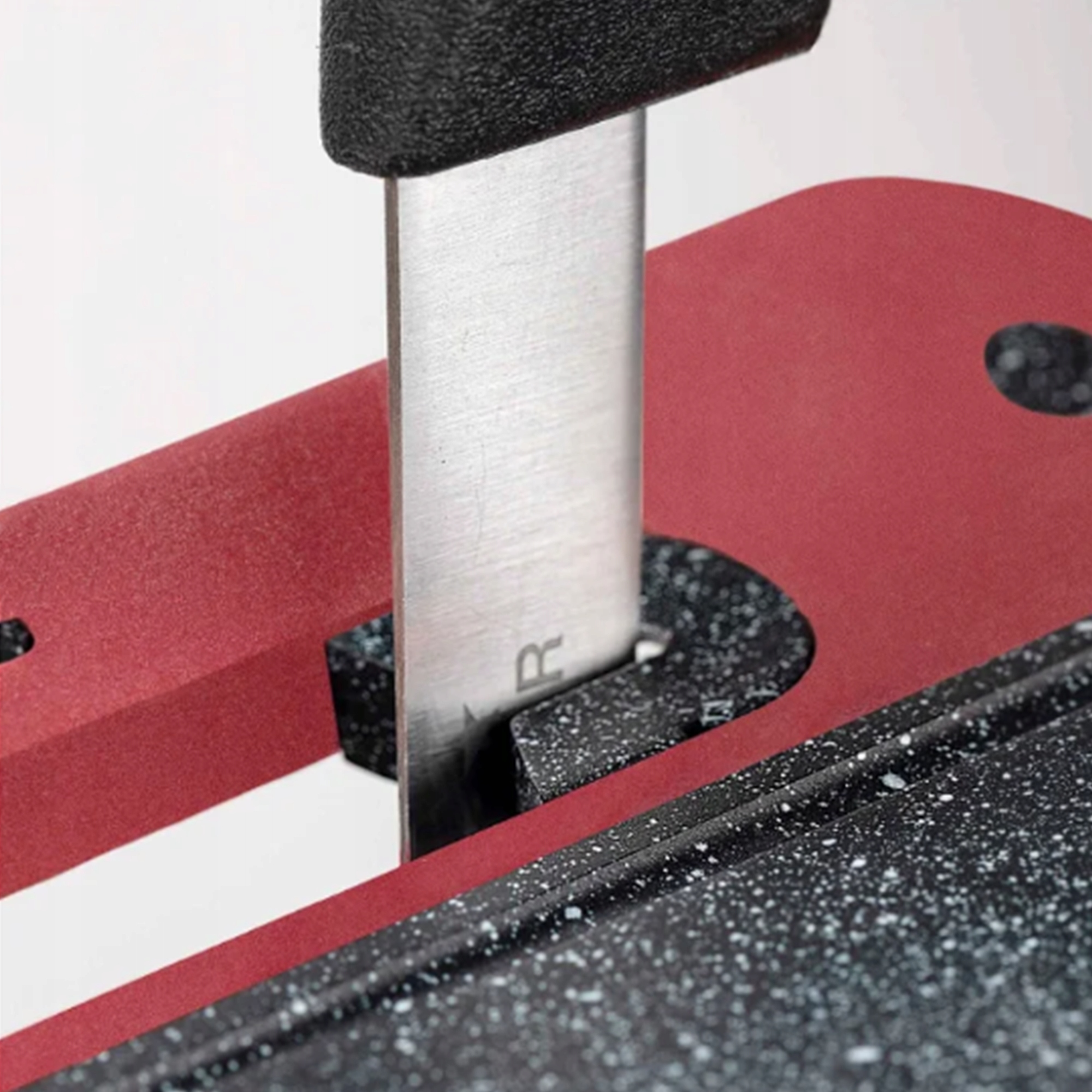 DESKA DO KROJENIA WARZYW OWOCÓW MIĘSA Z OSTRZAŁKĄ DO NOŻY UCHWYTEM KUCHENNA