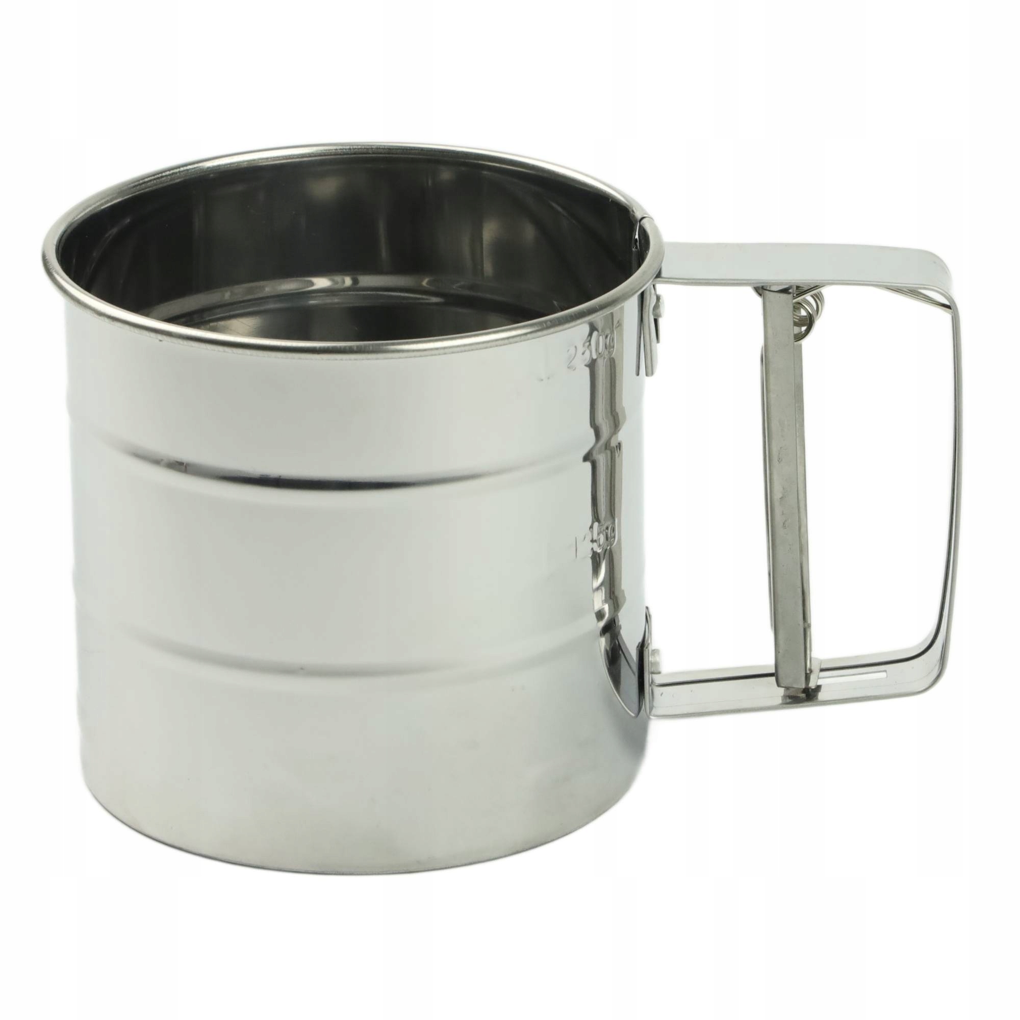 PRZESIEWACZ PRZESIEWAK SITKO DO MĄKI CUKRU PUDRU STALOWY SITO CEDZAK 9X10CM