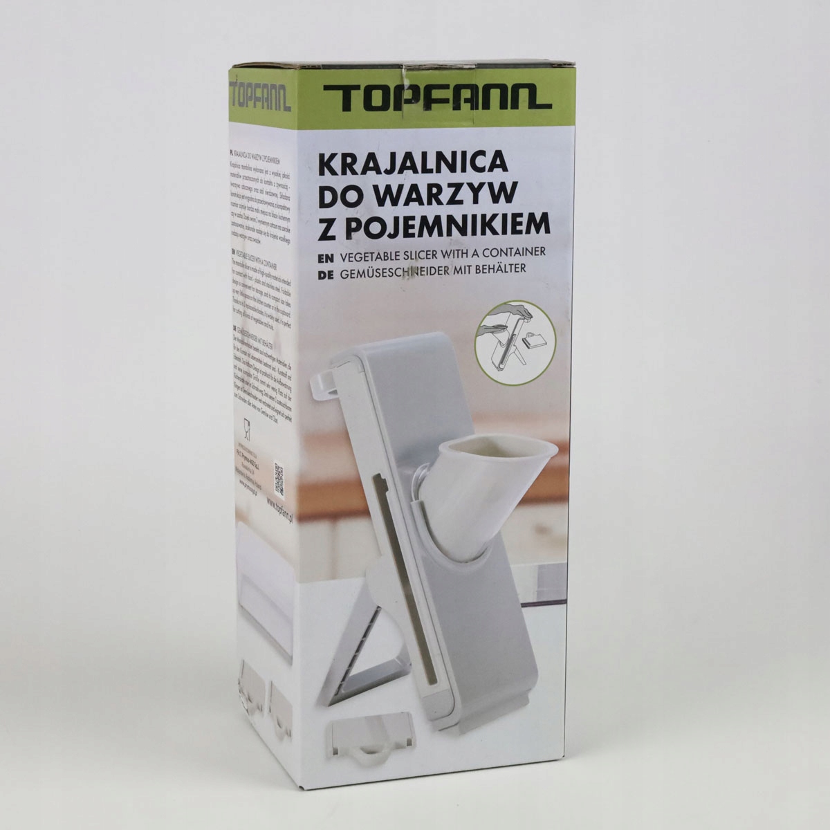 KRAJALNICA DO WARZYW Z POJEMNIKIEM I WYMIENNYMI NAKŁADKAMI TARKA