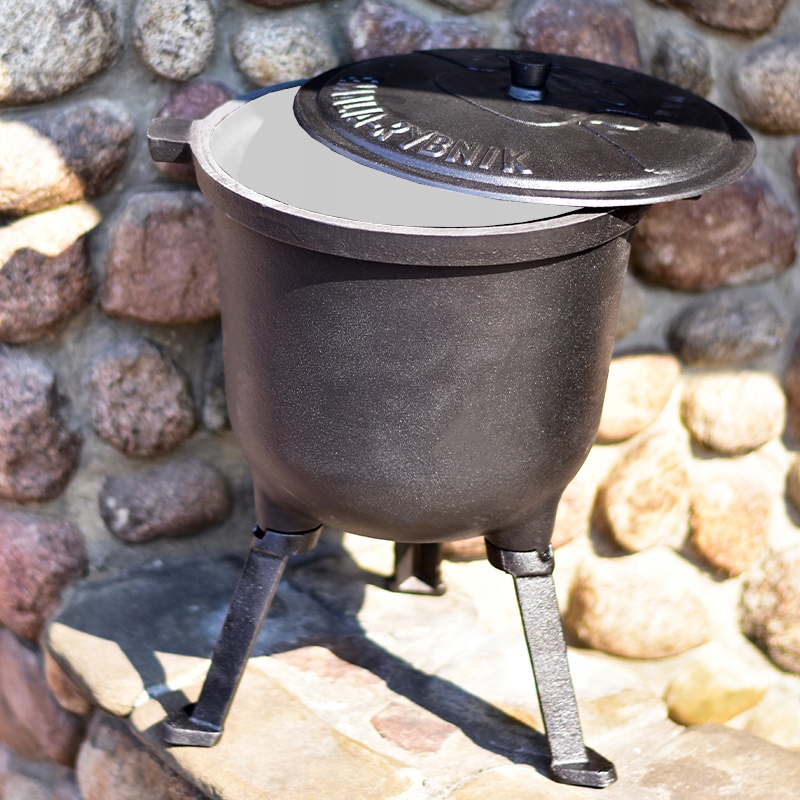 KOCIOŁEK emaliowany garnek myśliwski 4l na ognisko