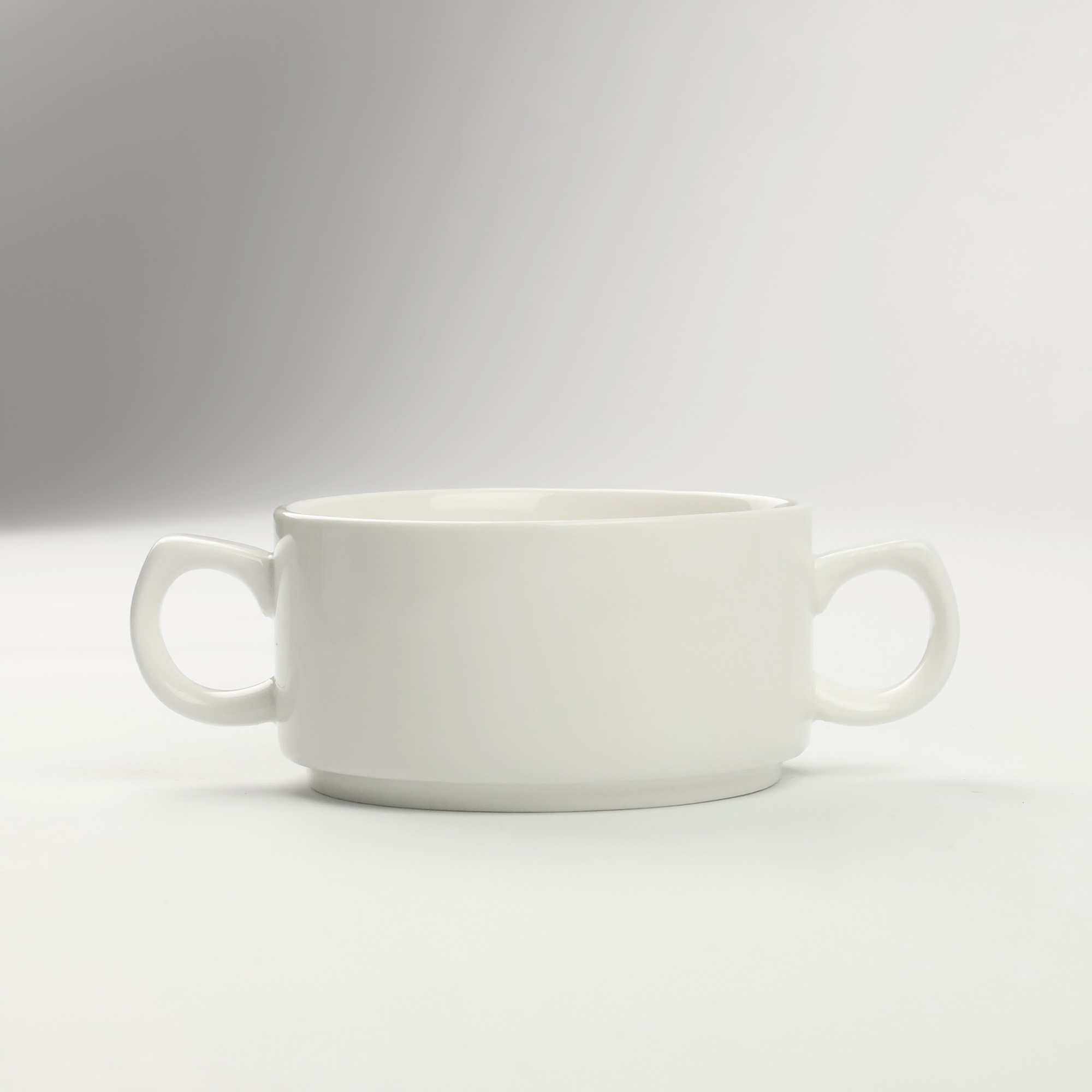 FLACZARKA BULIONÓWKA 300 ML MISECZKA DO ZUP FLAKÓW DESERÓW BIAŁA CERAMIKA