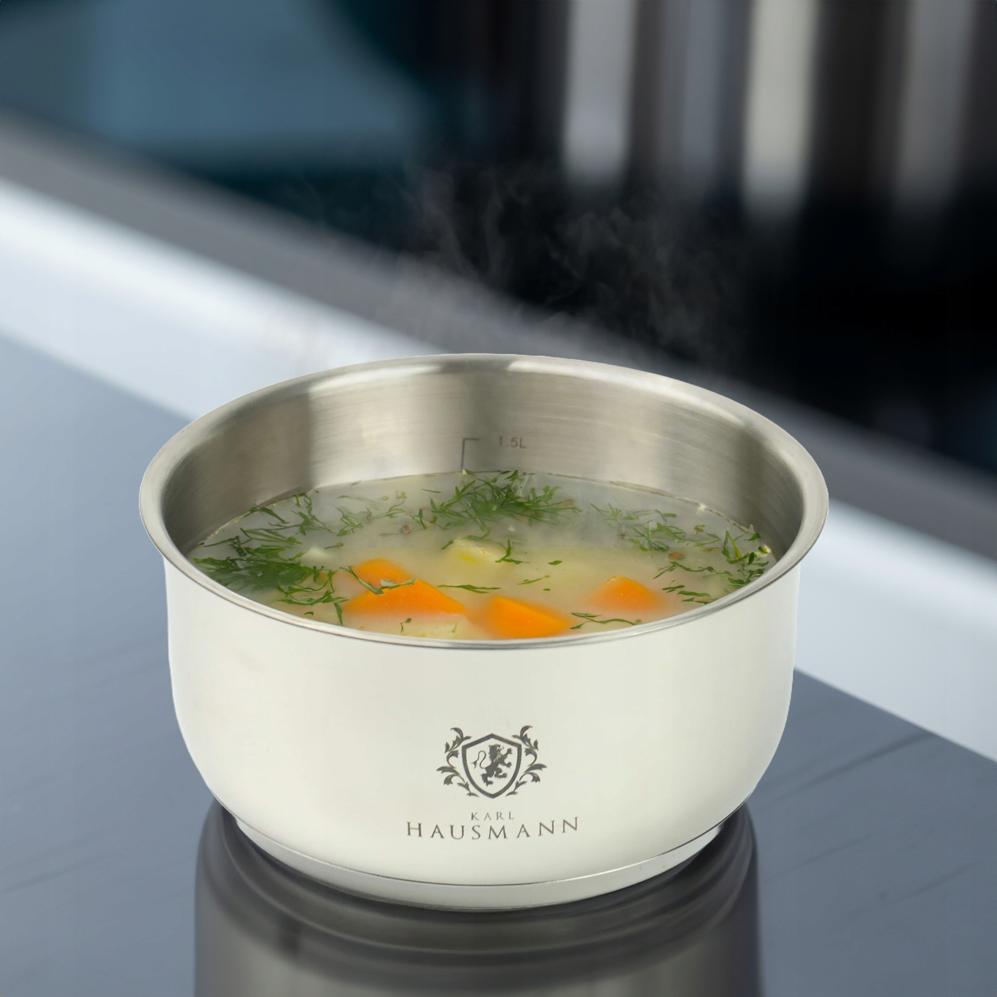 ZESTAW GARNKÓW STALOWYCH GARNKI Z ODPINANĄ RĄCZKĄ 3 SZT FUSION 1,6/2,2/3,1L