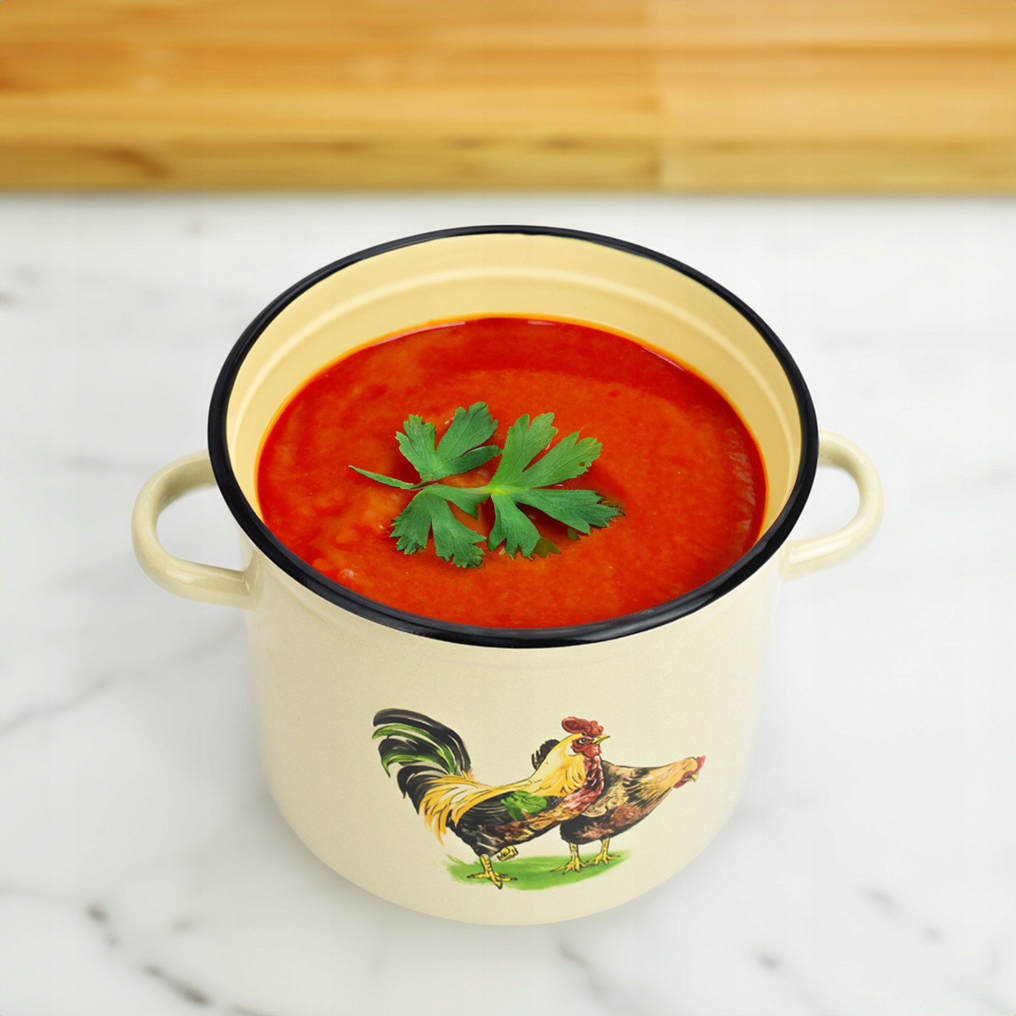 GARNEK EMALIOWANY POWIDLAK 7 L Z POKRYWKĄ DO GOTOWANIA POTRAW PRZETWORÓW