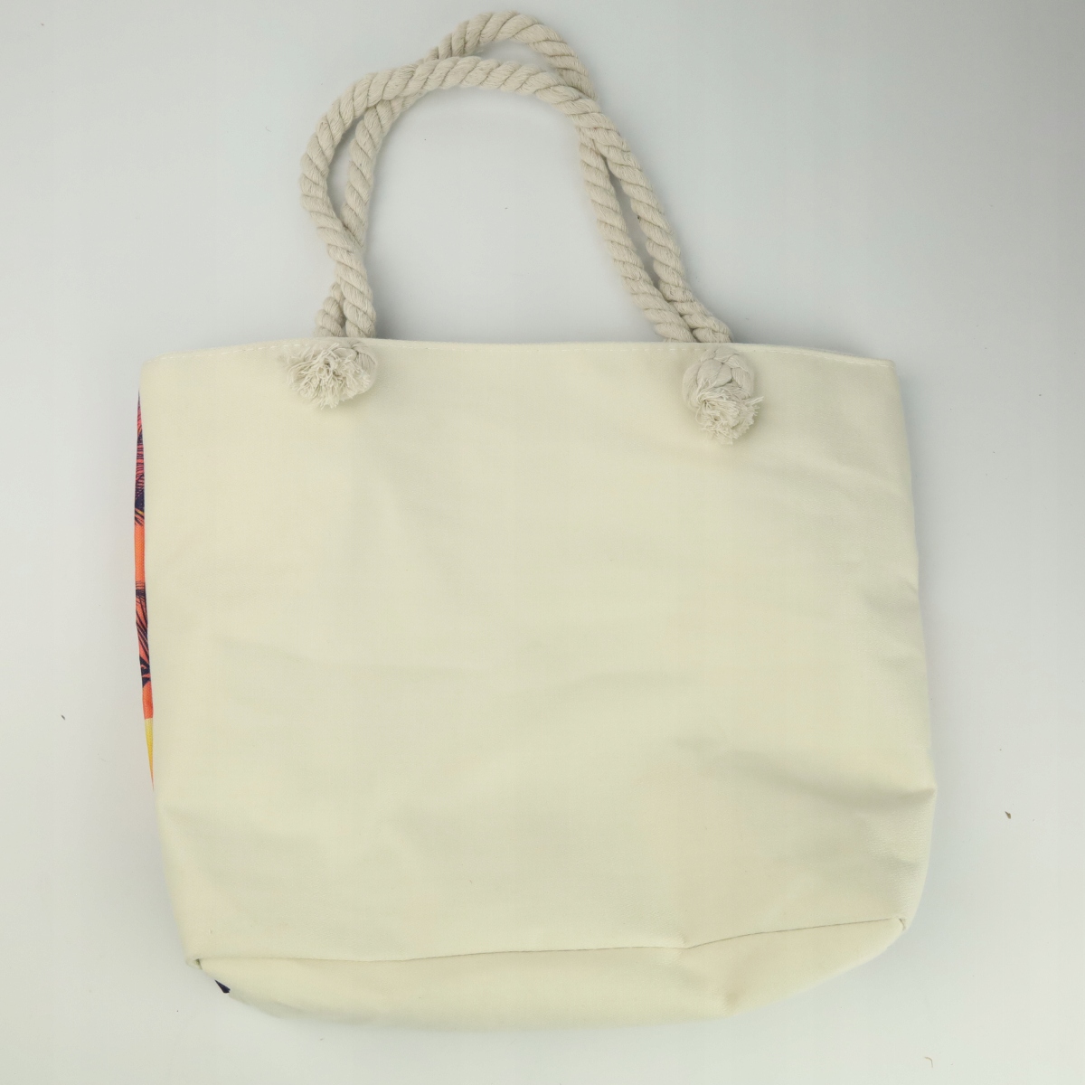 TORBA PLAŻOWA MIEJSKA MATERIAŁOWA Z PODSZEWKĄ SHOPPER NA RAMIĘ Z ZAMKIEM