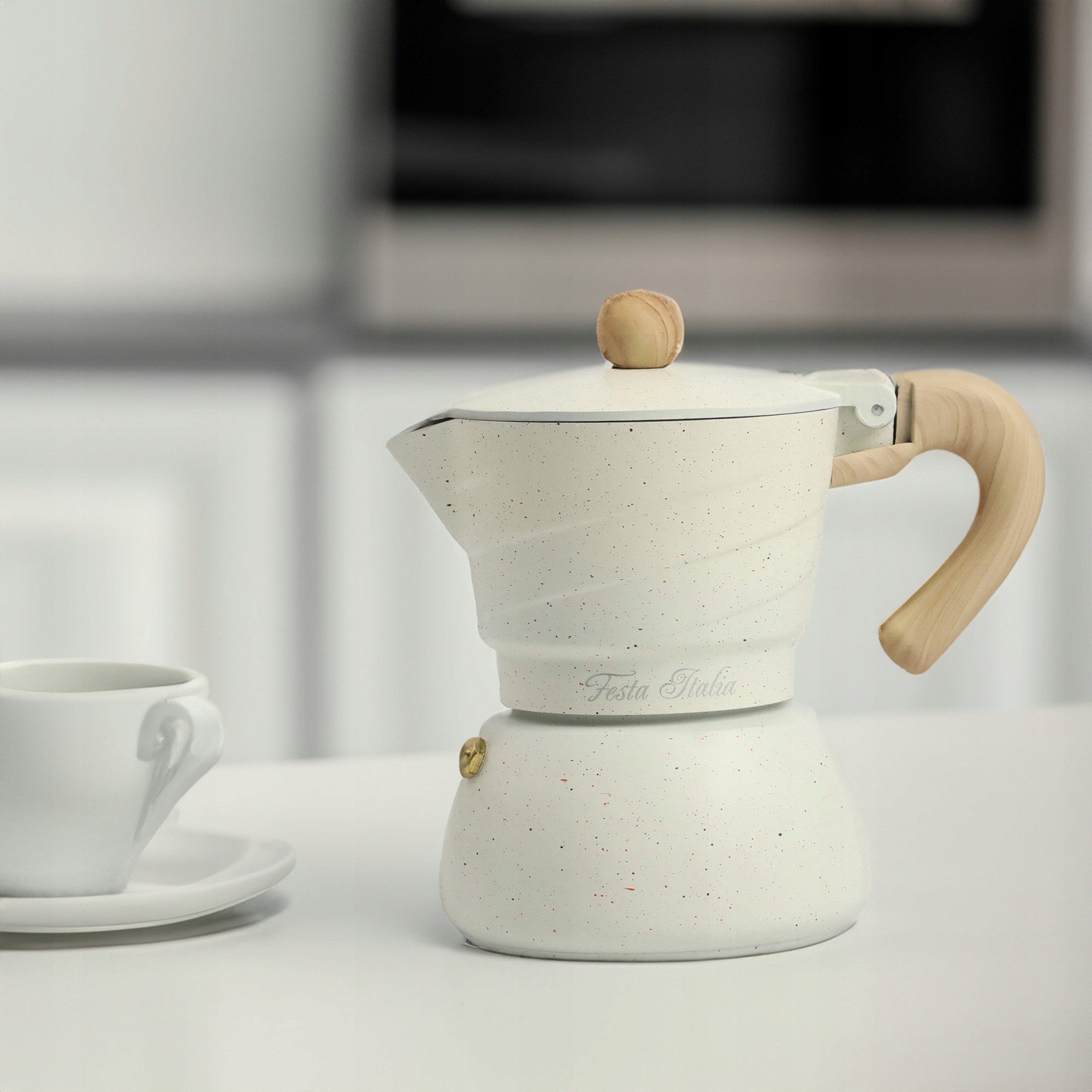 KAWIARKA ALUMINIOWA ZAPARZACZ DO KAWY KAFIETERKA WŁOSKA MOKA NA 3 FILIŻANKI