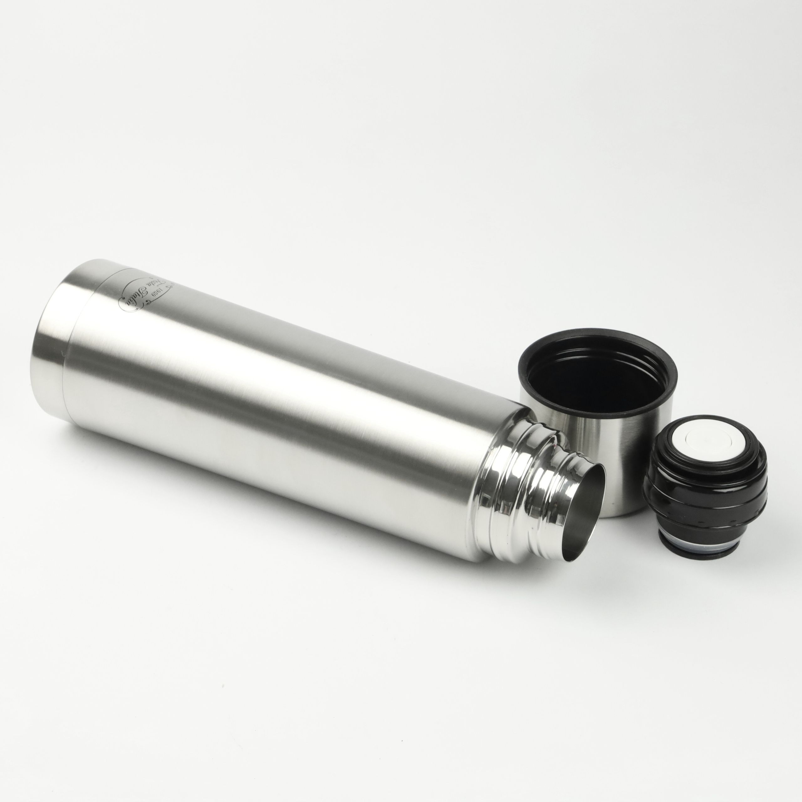 TERMOS SREBRNY TERMICZNY 750ML STAL NIERDZEWNA BIDON NA GORĄCE NAPOJE