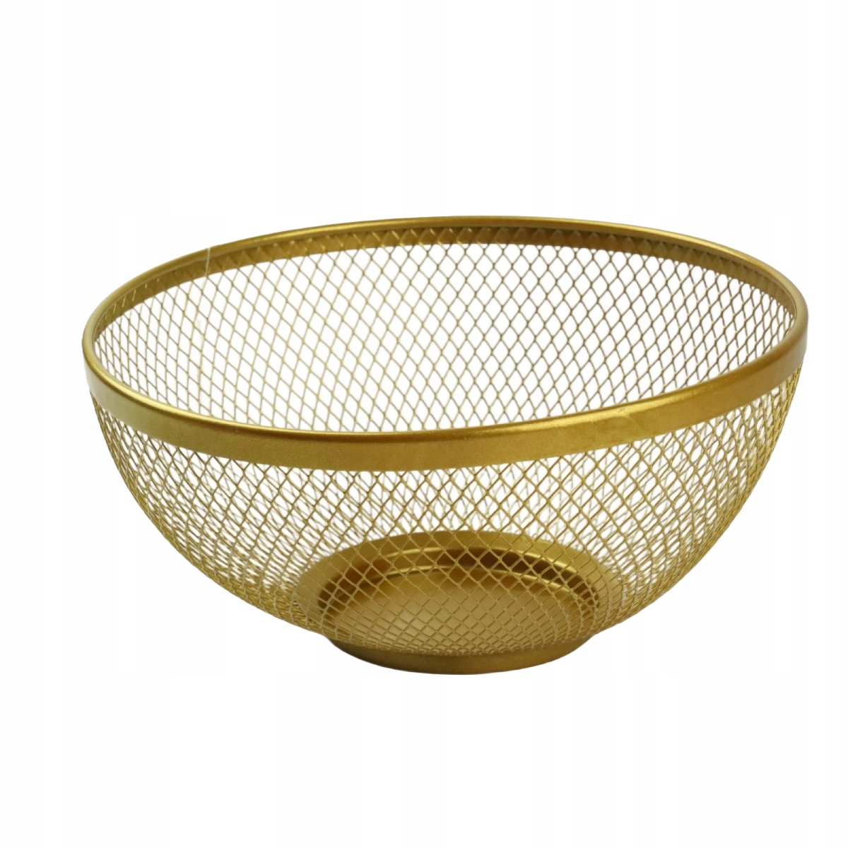 METALOWY KOSZYK ZŁOTY OKRĄGŁY MISA 26CM MISKA POJEMNIK NA OWOCE WARZYWA