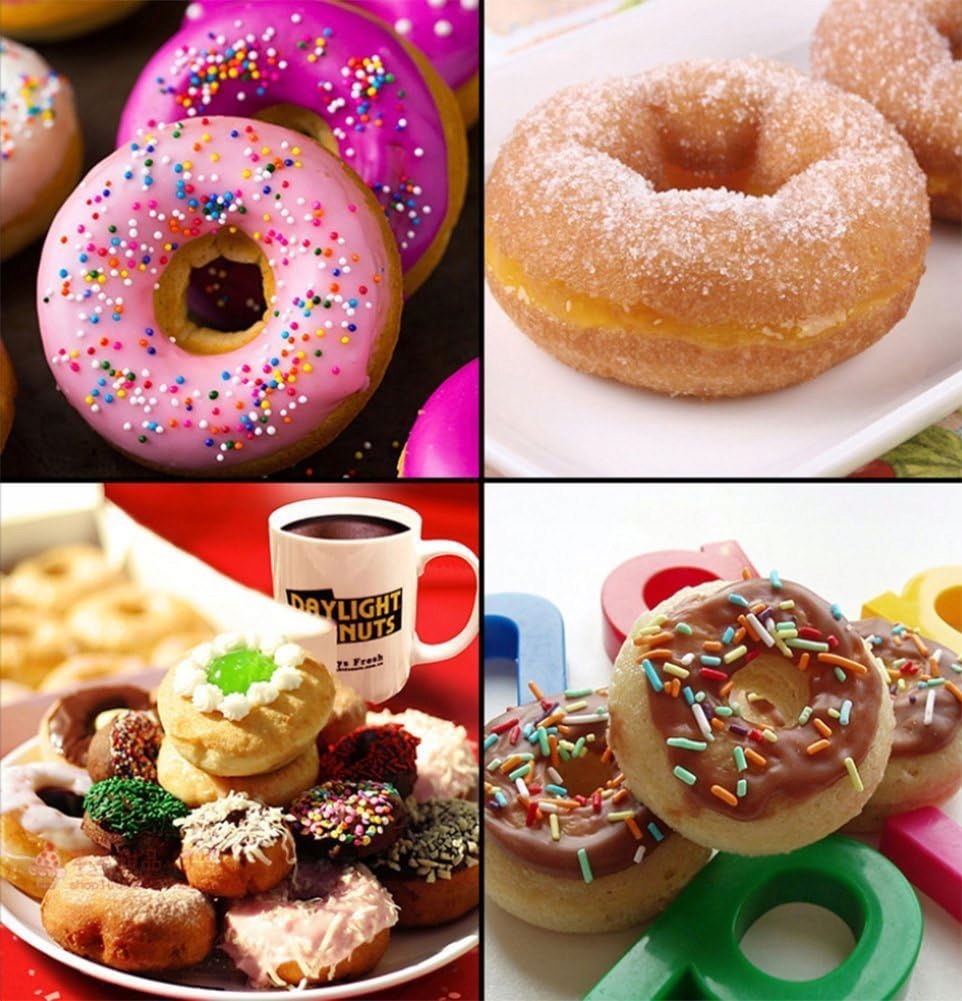 FORMA SILIKONOWA DO ROBIENIA PĄCZKÓW DONUTÓW DONATÓW CIASTEK Z DZIURKĄ 6SZT