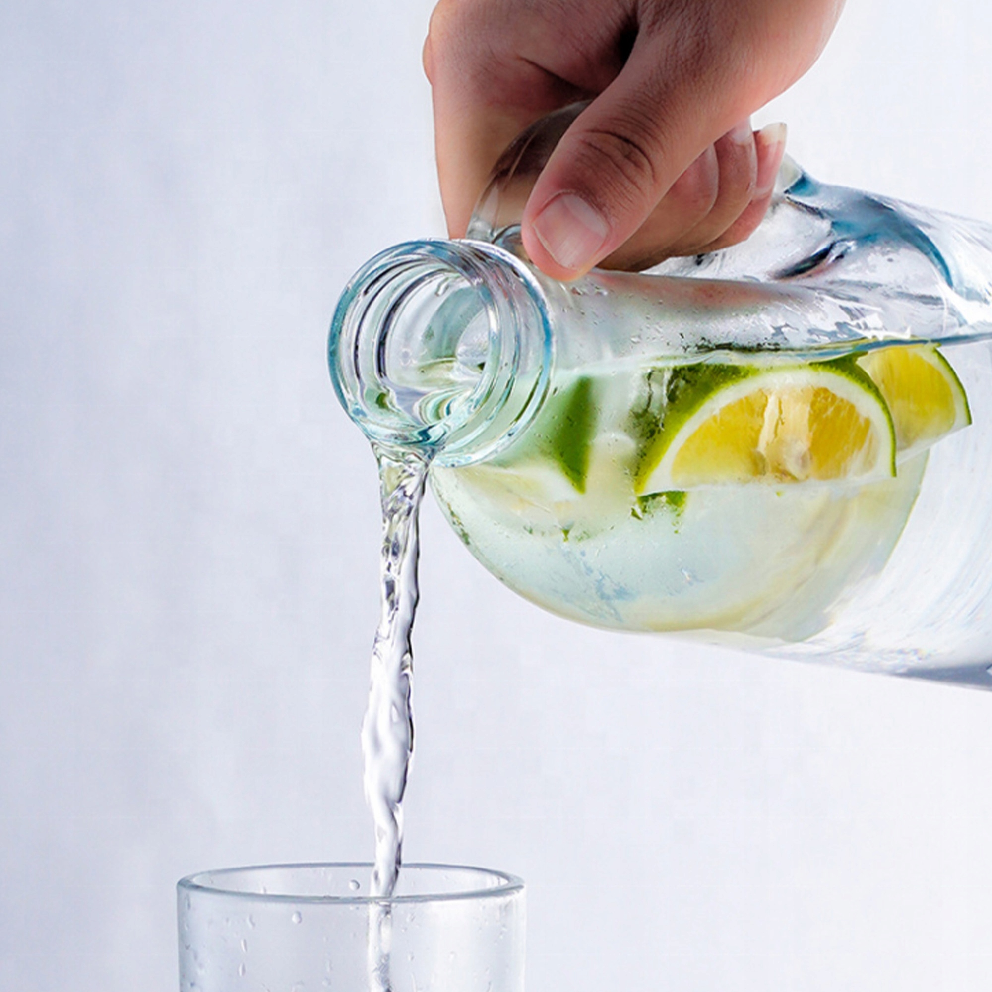 KARAFKA SZKLANA NA WODĘ SOK LEMONIADĘ MLEKO 1L BUTELKA Z ZAKRĘTKĄ