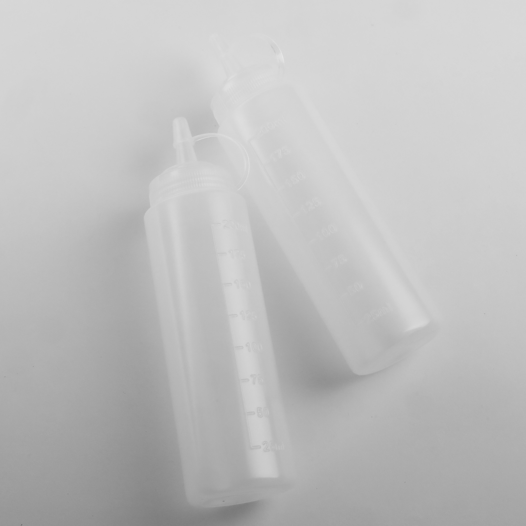 ZESTAW 2x BUTELKA DYSPENSER DOZOWNIK DO SOSÓW PRZEZROCZYSTY KUCHENNY 240 ML