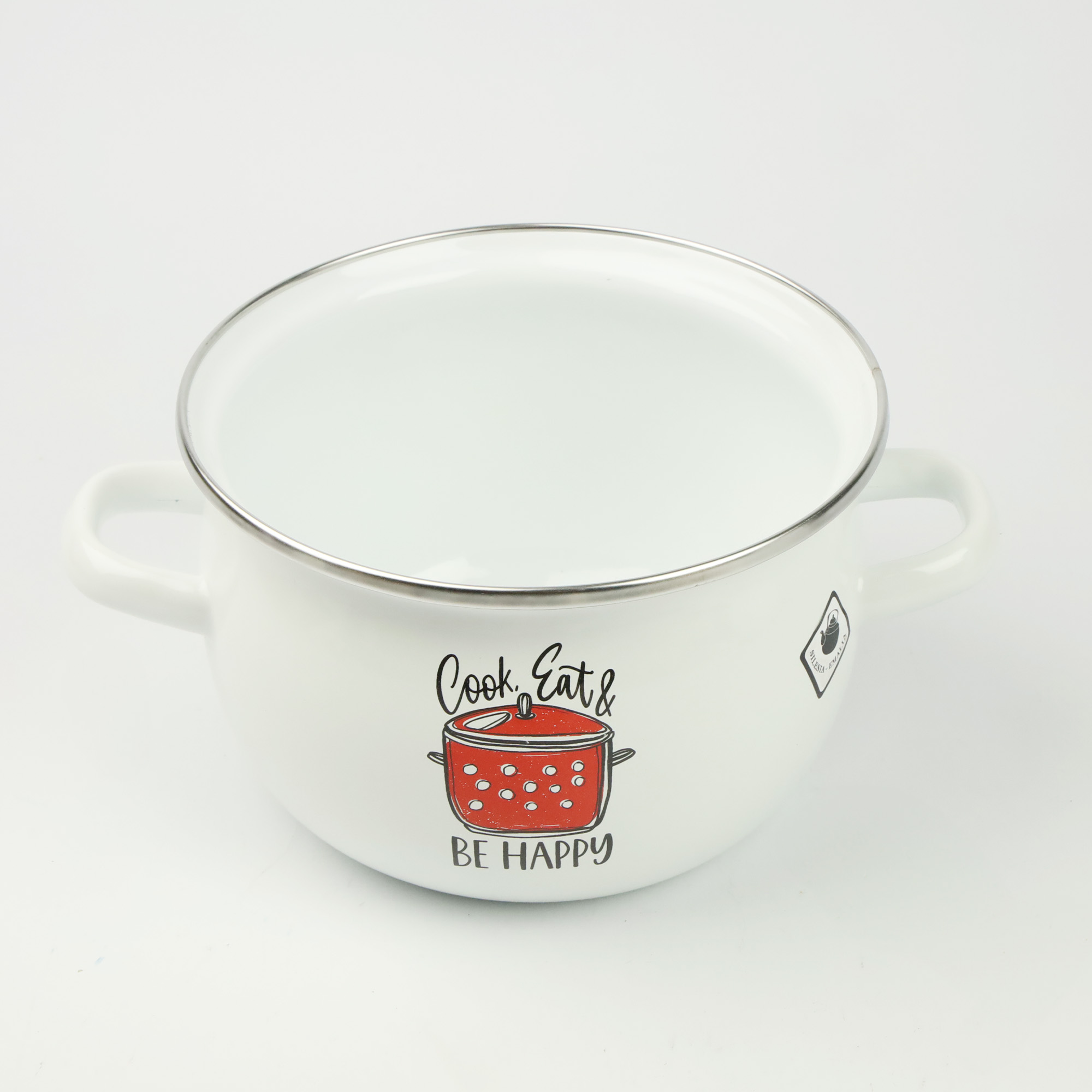 ZESTAW 4 GARNKÓW EMALIOWANYCH Z POKRYWAMI TRADYCYJNE GARNKI EMALIOWANE