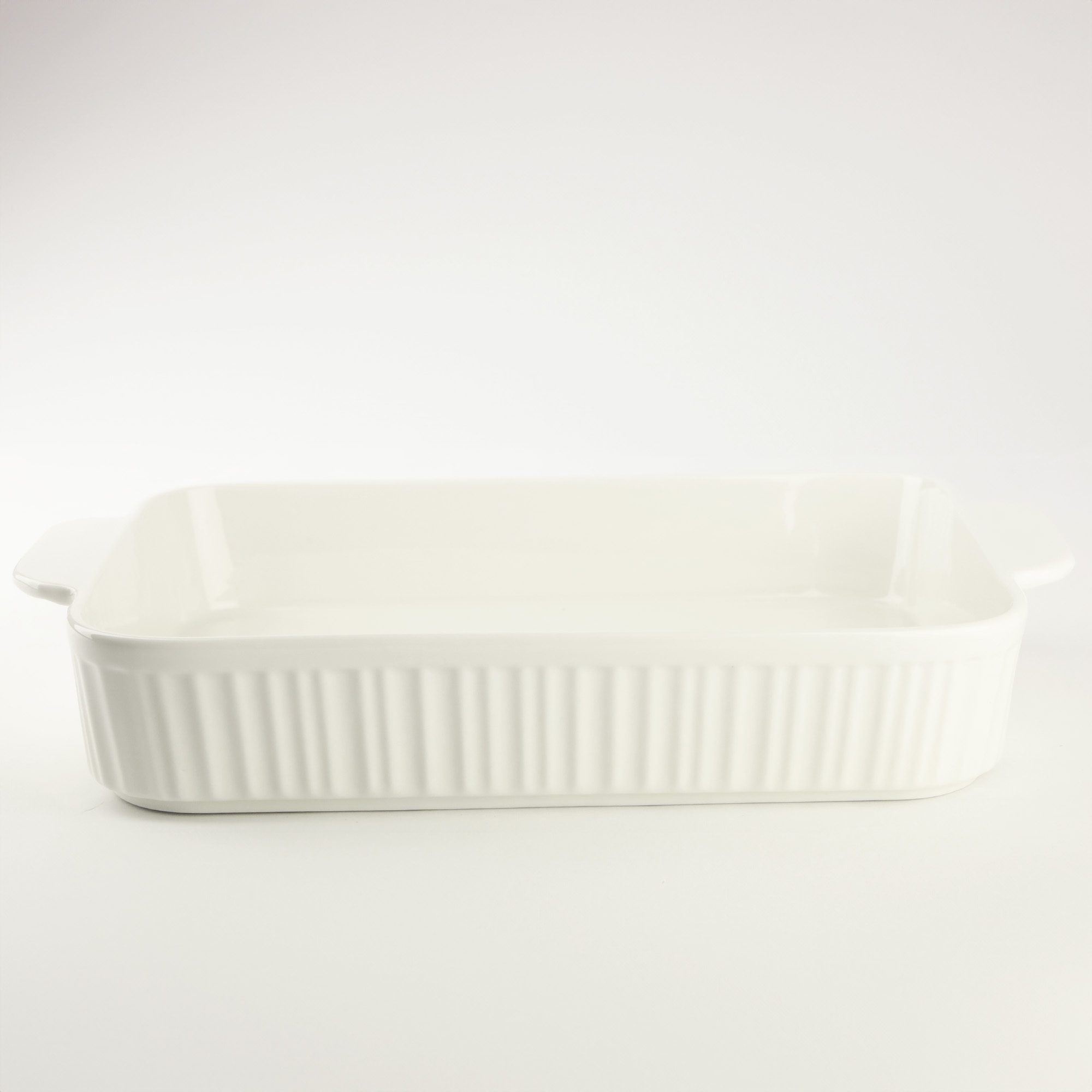 NACZYNIE PORCELANOWE BRYTFANKA DO ZAPIEKANIA MIĘSA RYBY PÓŁMISEK 2L BIAŁA