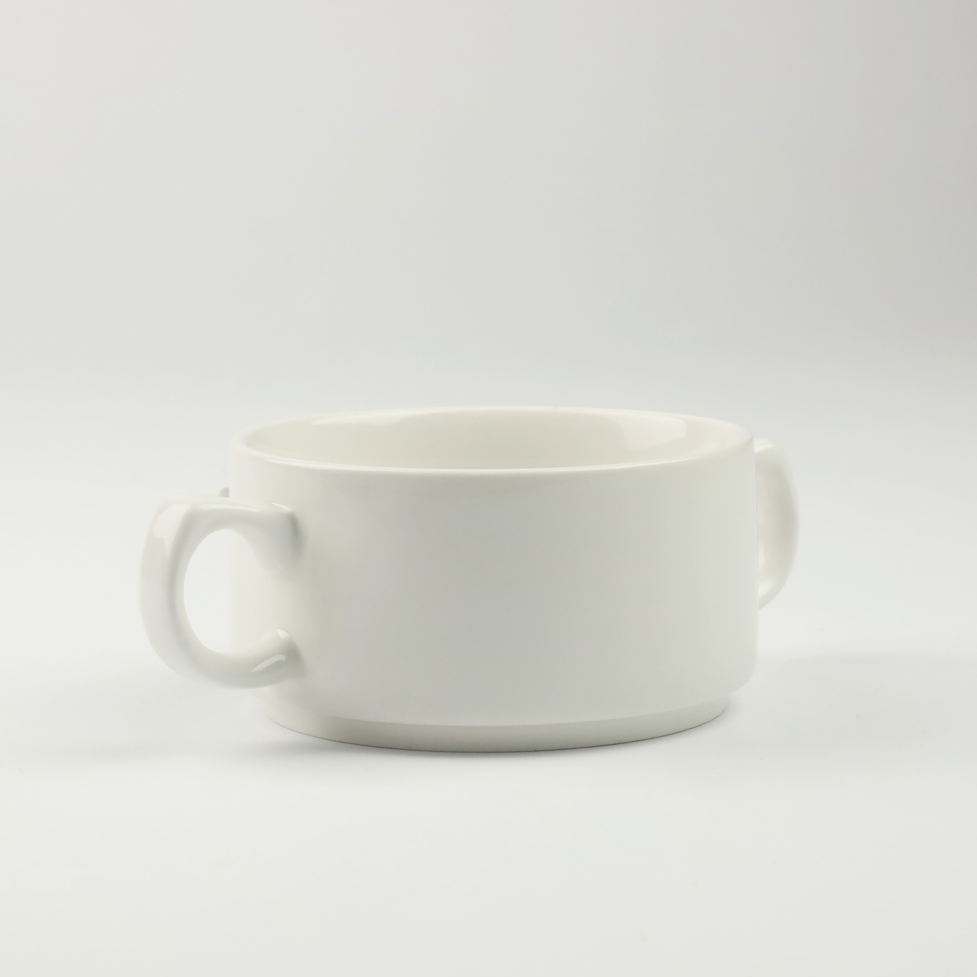 FLACZARKA BULIONÓWKA 300 ML MISECZKA DO ZUP FLAKÓW DESERÓW BIAŁA CERAMIKA