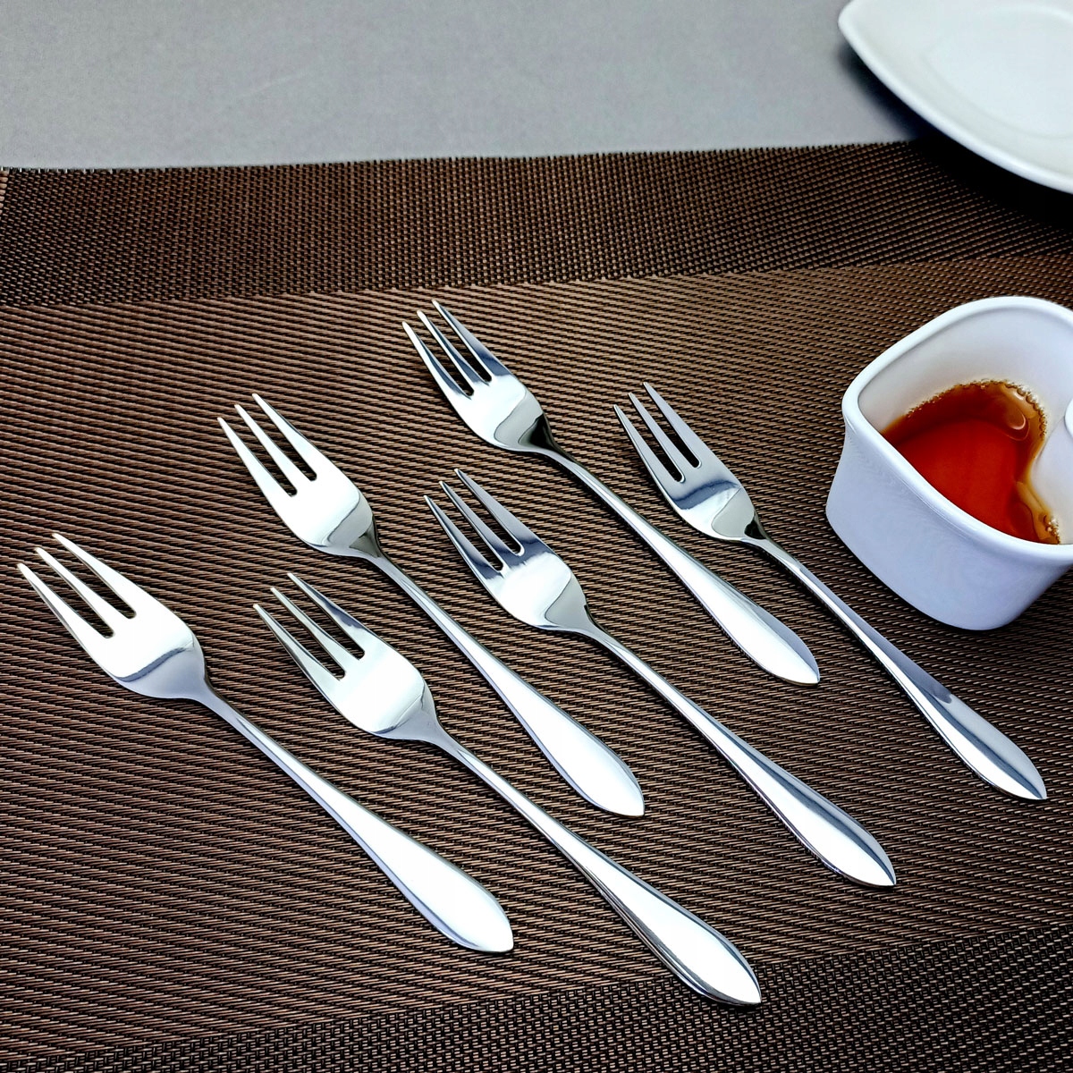 ZESTAW WIDELCZYKI DO CIASTA 6 os kpl PREMIUM 18/10