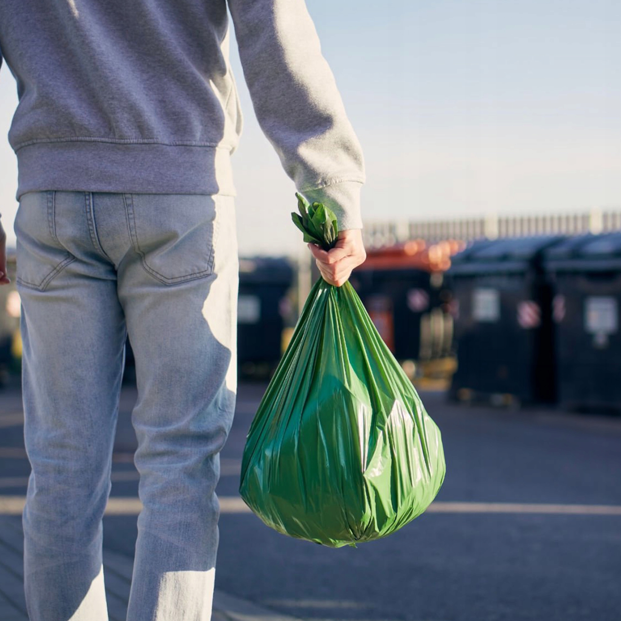 WORKI NA ŚMIECI 120L 10SZT ZIELONE DO SEGREGACJI NA ODPADY WYTRZYMAŁE