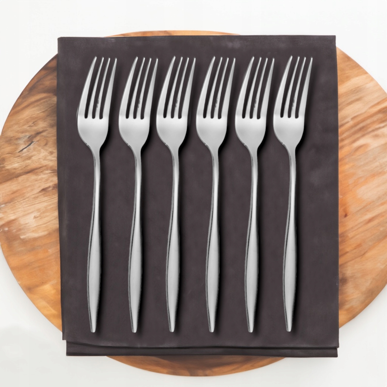 ZESTAW WIDELCZYKI DO CIASTA PRZYSTAWEK 6 os kpl ZE STALI NIERDZEWNEJ18/10