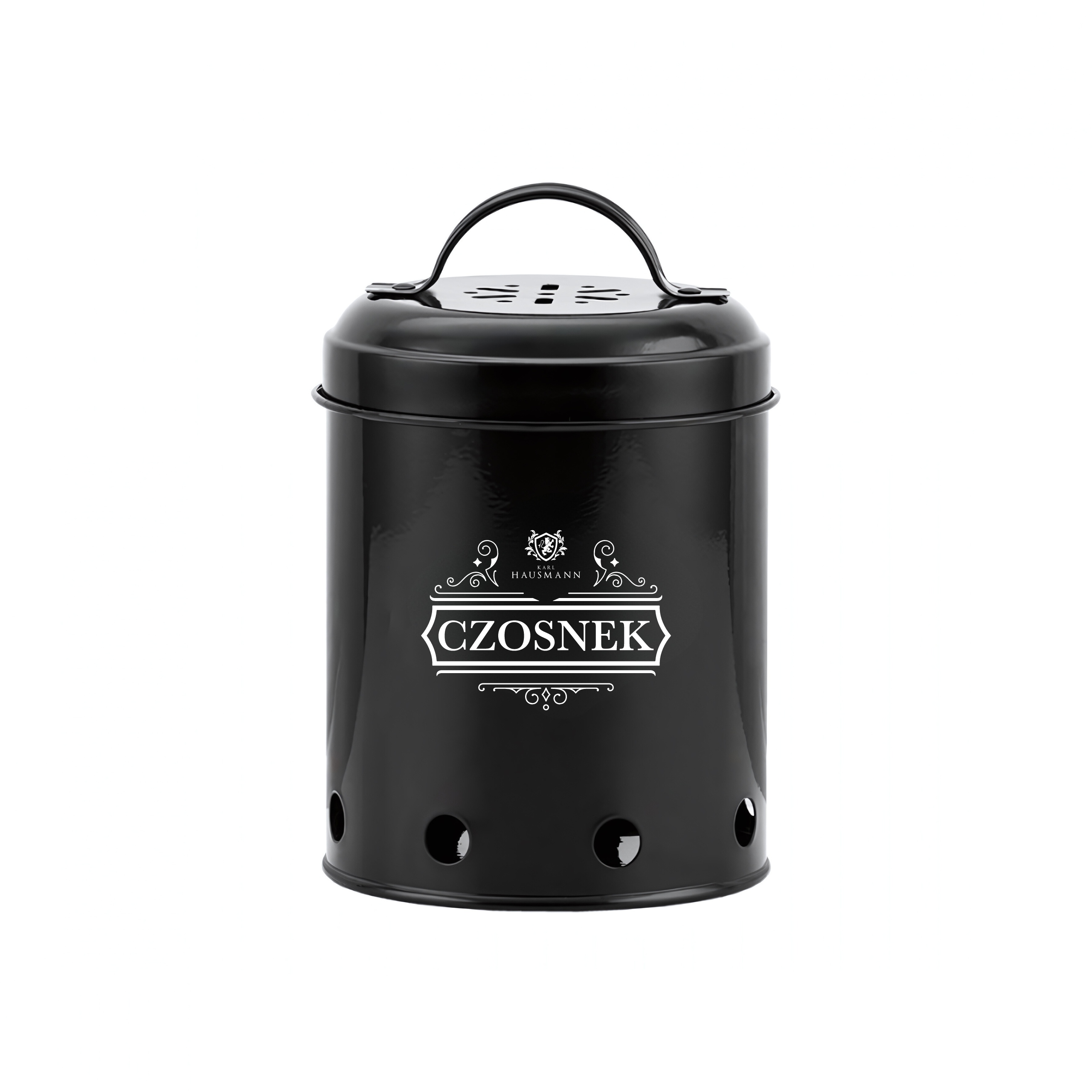 KOMPLET 3 POJEMNIKI METALOWE NA PRZECHOWYWANIE CEBULI CZOSNKU ZIEMNIAKÓW