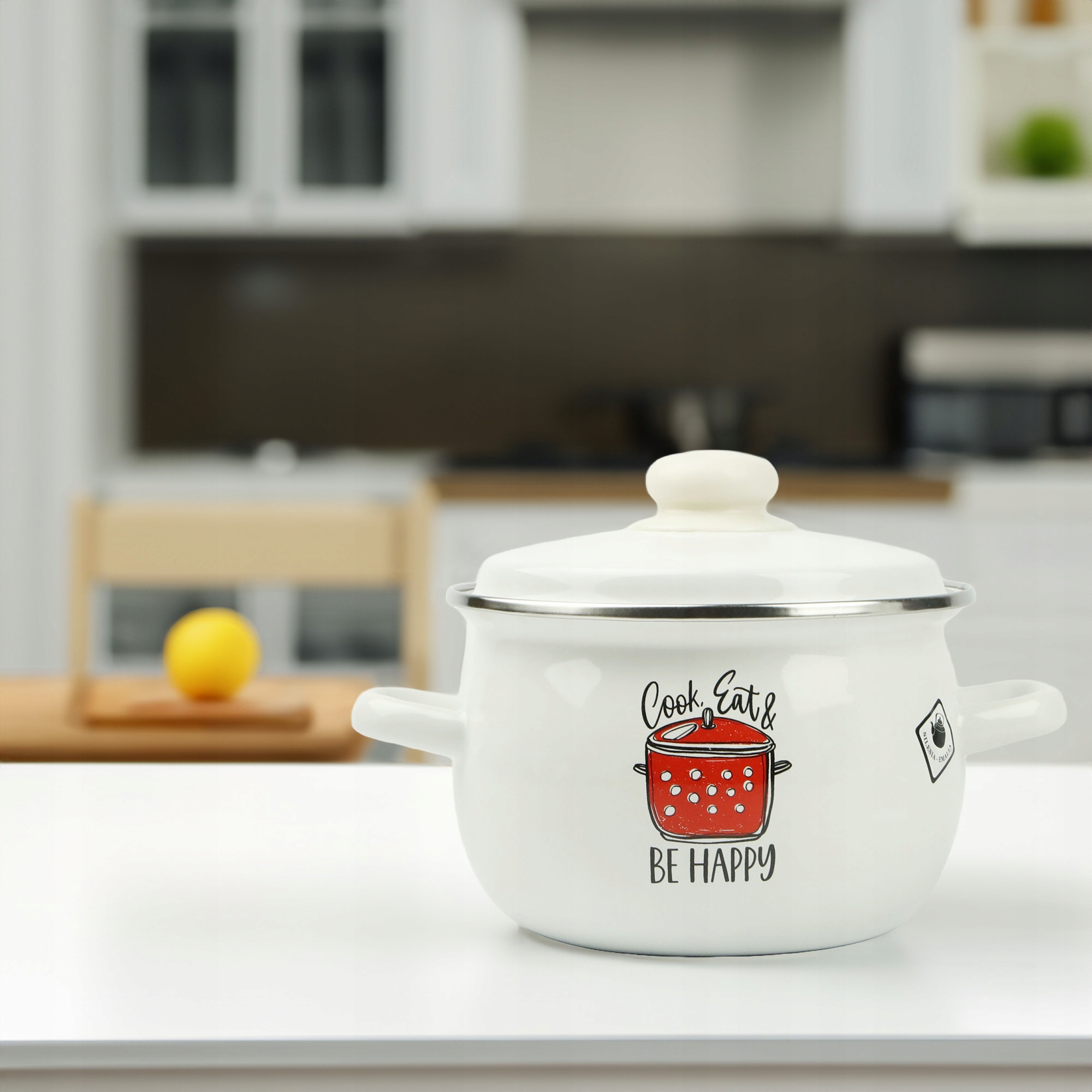 ZESTAW 4 GARNKÓW EMALIOWANYCH Z POKRYWAMI TRADYCYJNE GARNKI EMALIOWANE