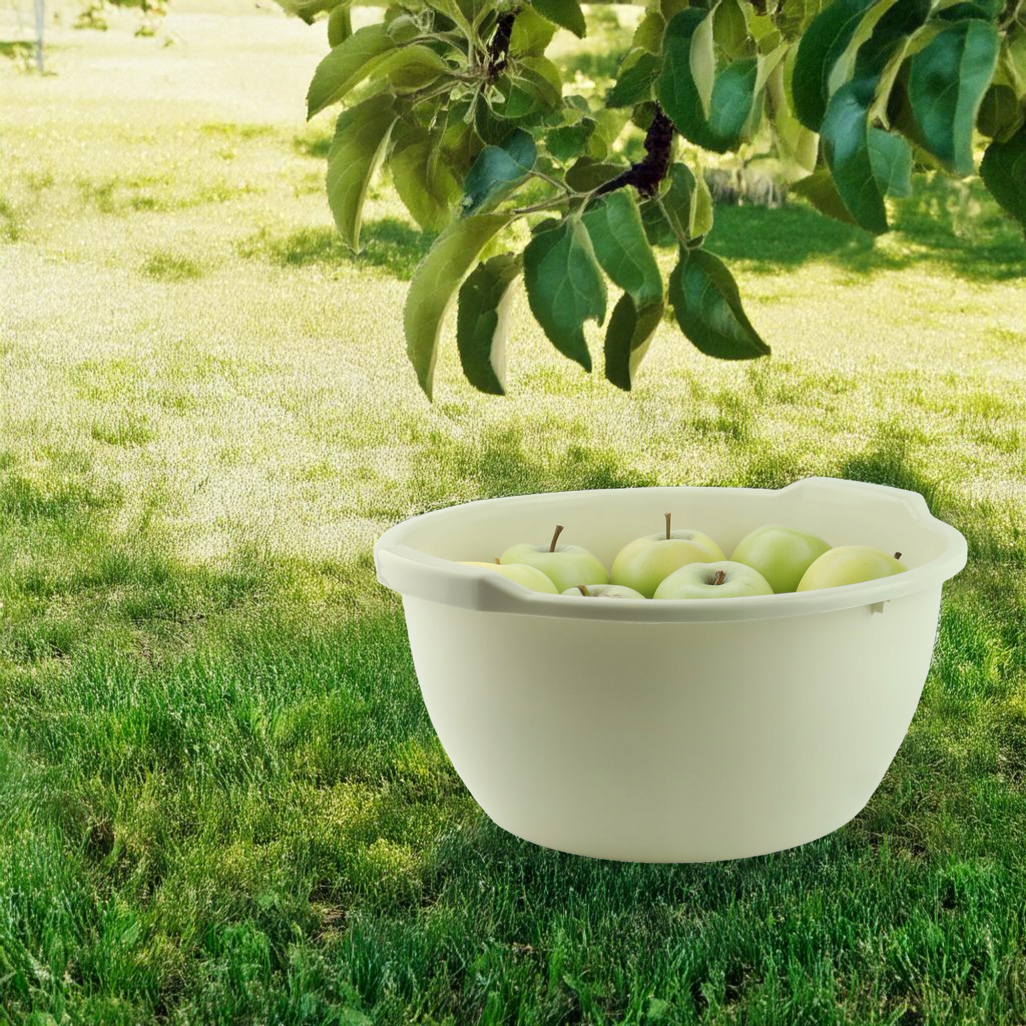 MISKA OKRĄGŁA UNIWERSALNA MISA DO ŁAZIENKI OGRODU NA PRANIE OWOCE 8L ECRU