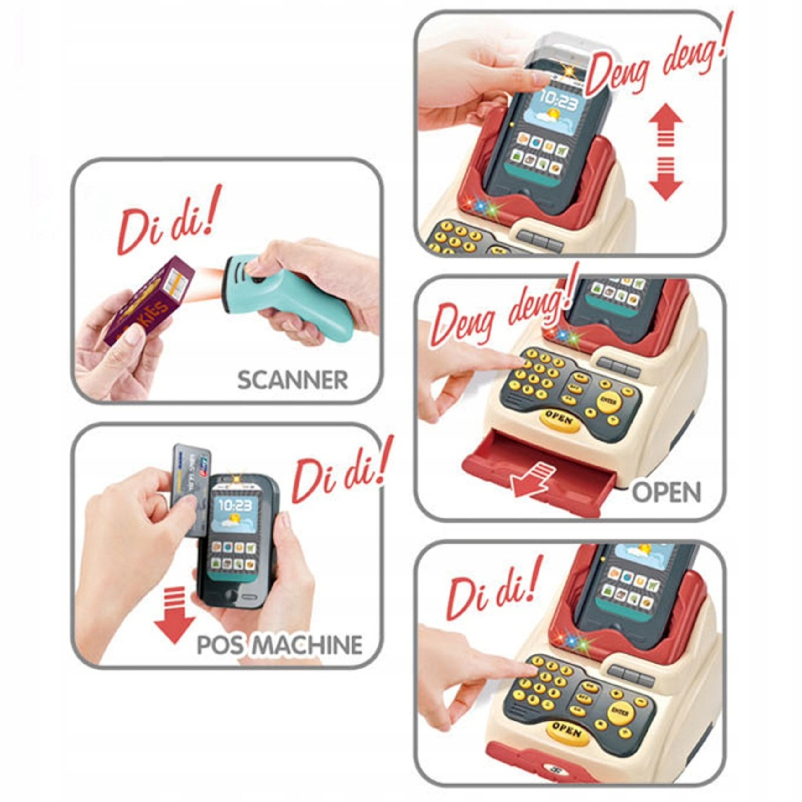 Supermarket wózek na zakupy waga czytnik 668-78