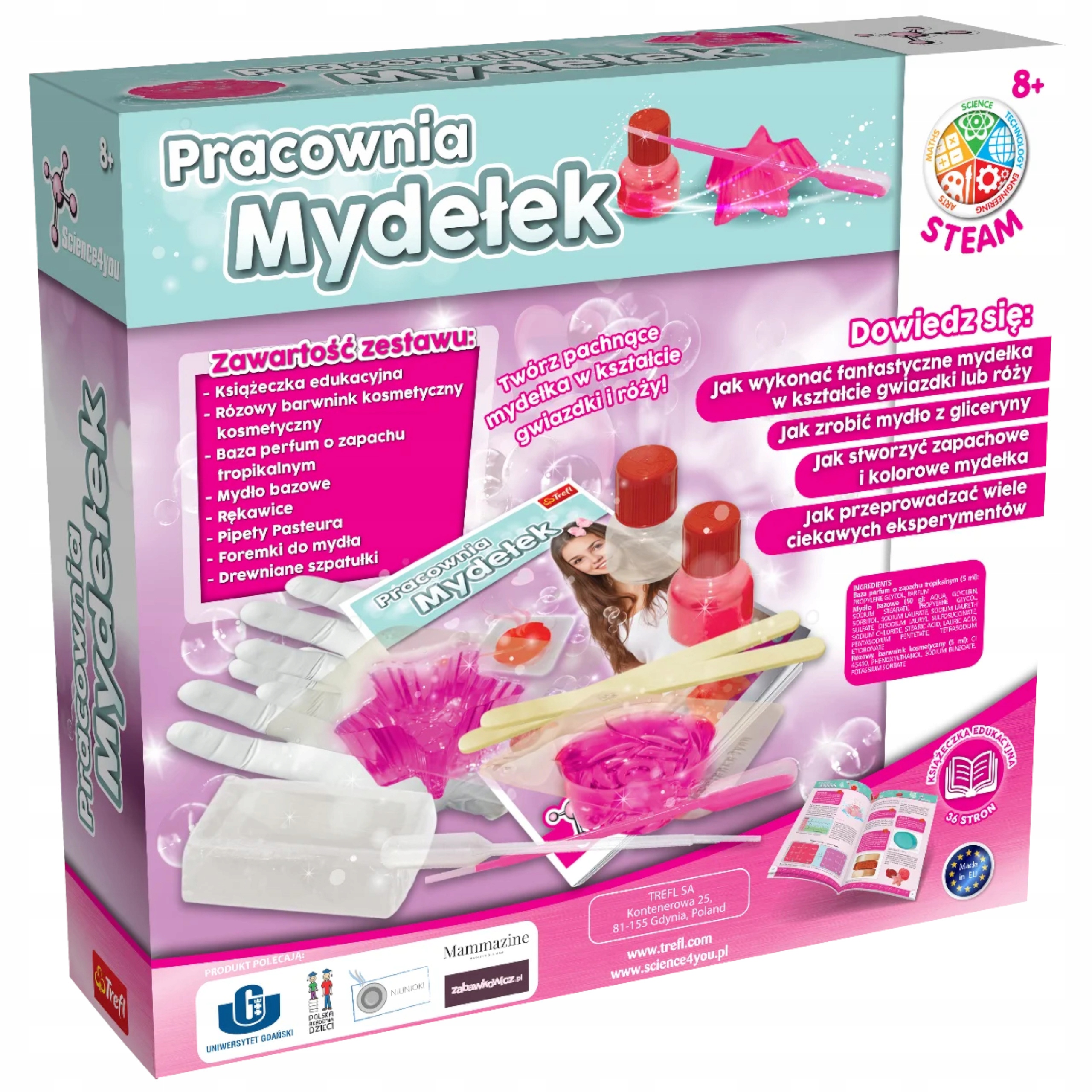 Pracownia Mydełek eksperymenty 8+ Trefl Science4you 61114