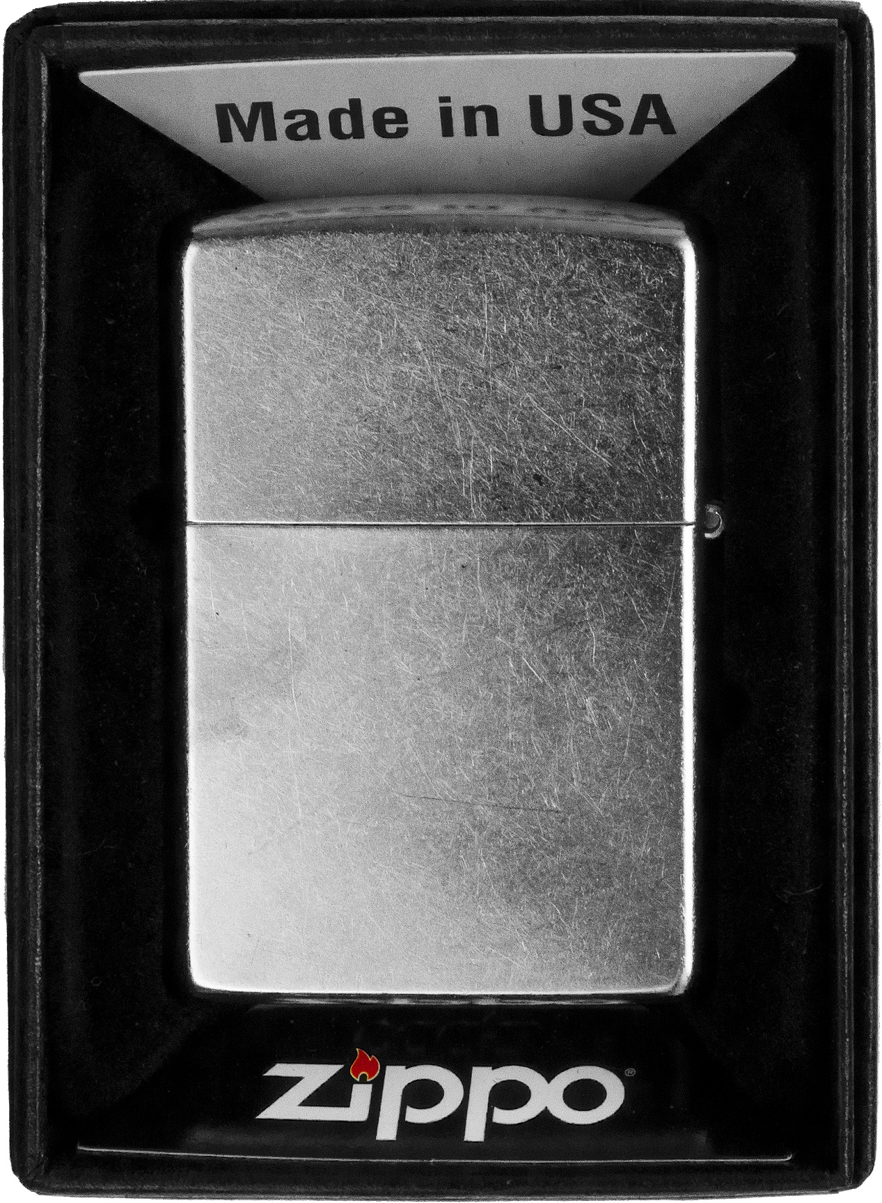 ZESTAW ZIPPO ZAPALNICZKA STREET CHROME+BENZYNA+KAMIENIE+KNOT+WATKI