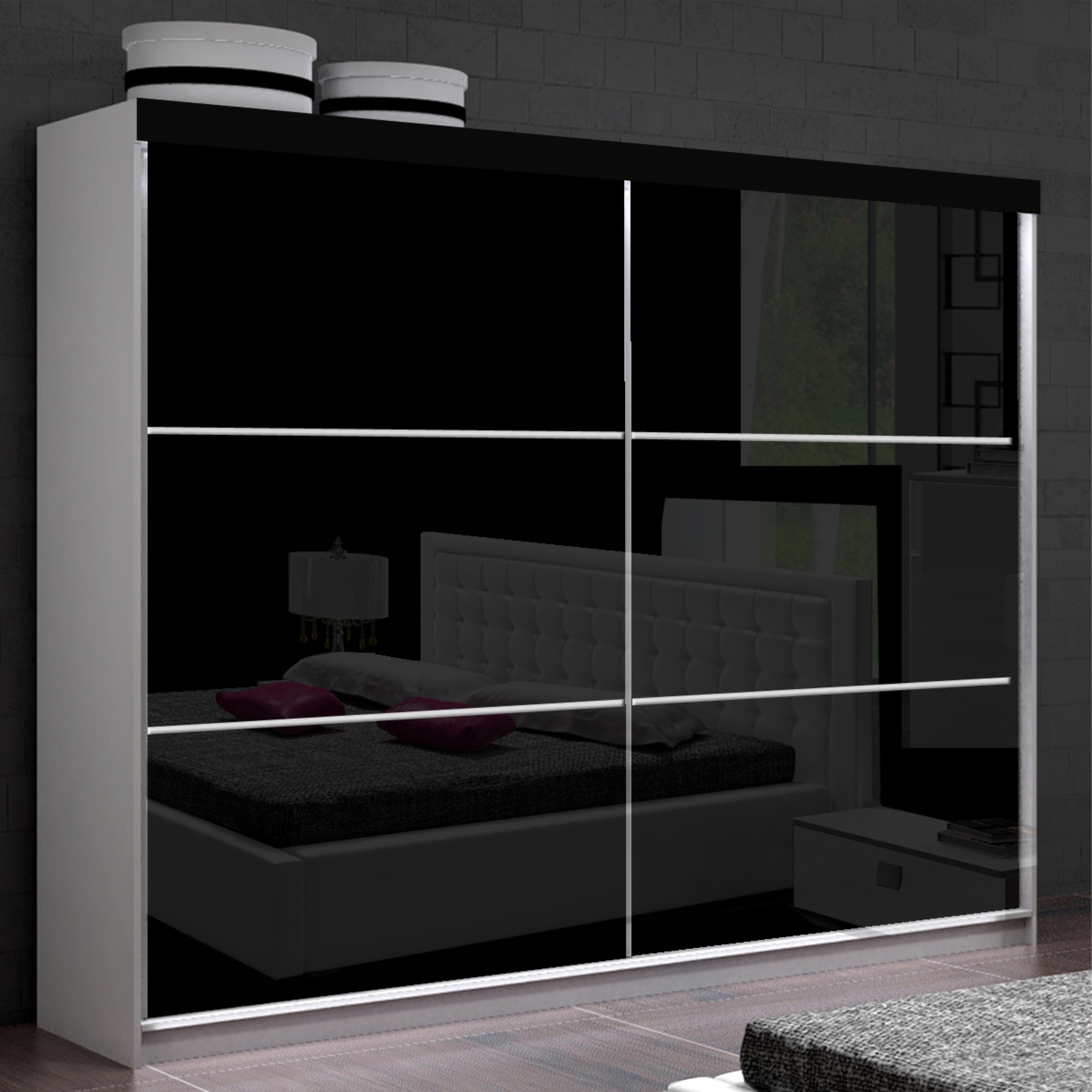 Szafa Przesuwna PARIS 200 Połysk Kolory