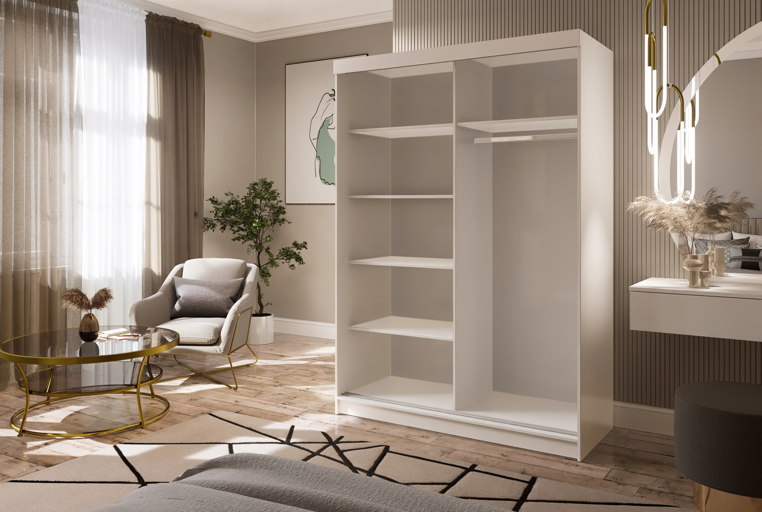 Szafa Przesuwna PARIS 150 Połysk