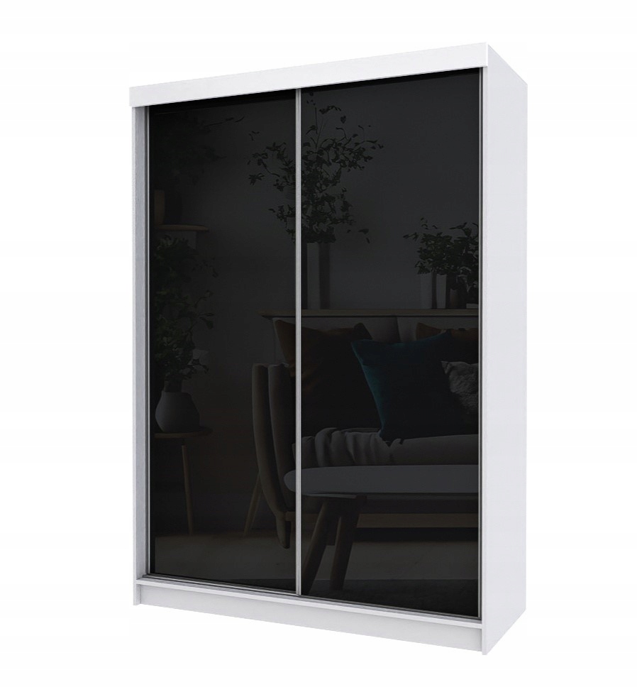 Szafa Przesuwna PARIS 150 Połysk czarna