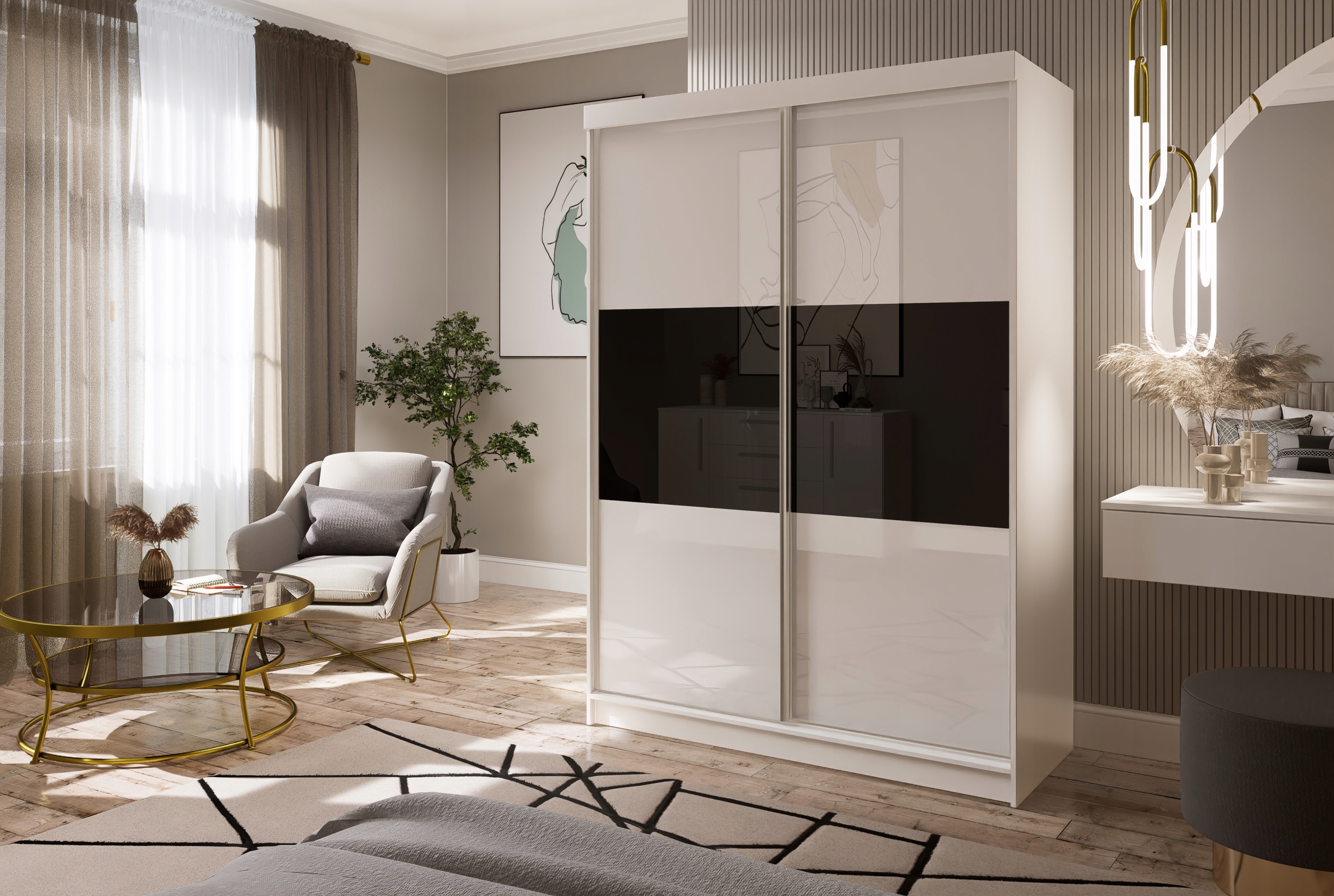 Szafa Przesuwna PARIS 150 Połysk