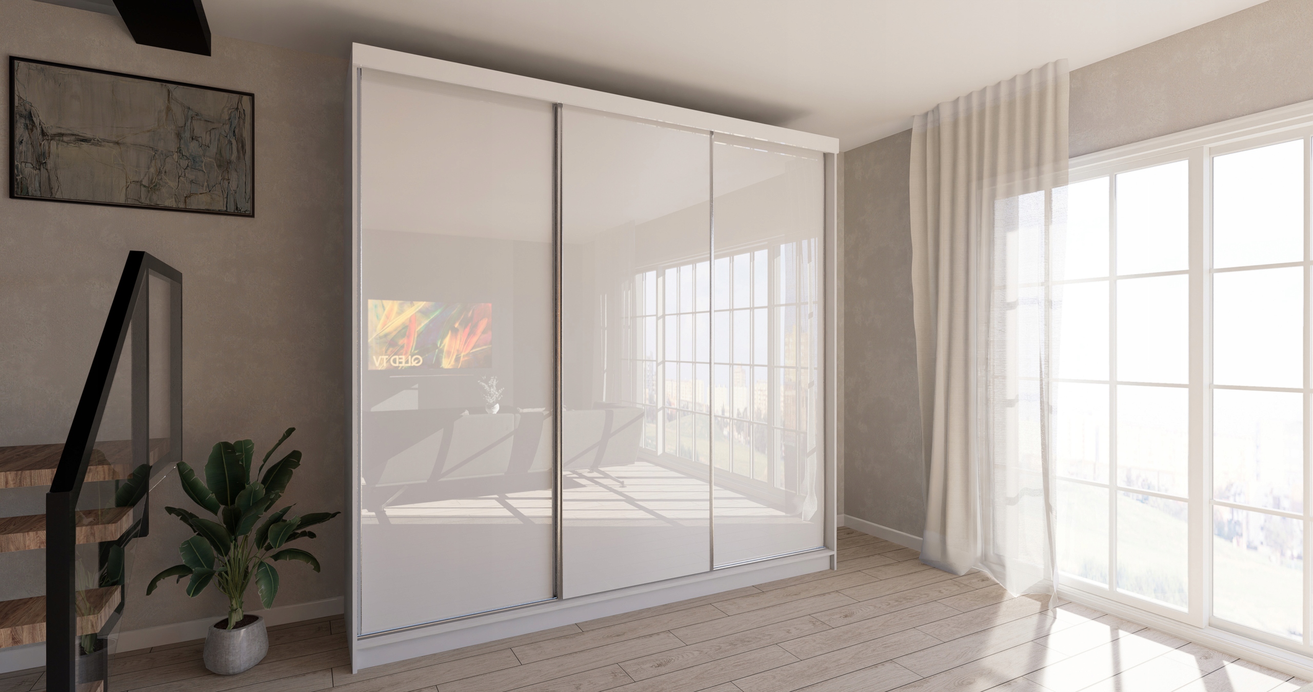 Szafa Przesuwna PARIS 278cm Połysk