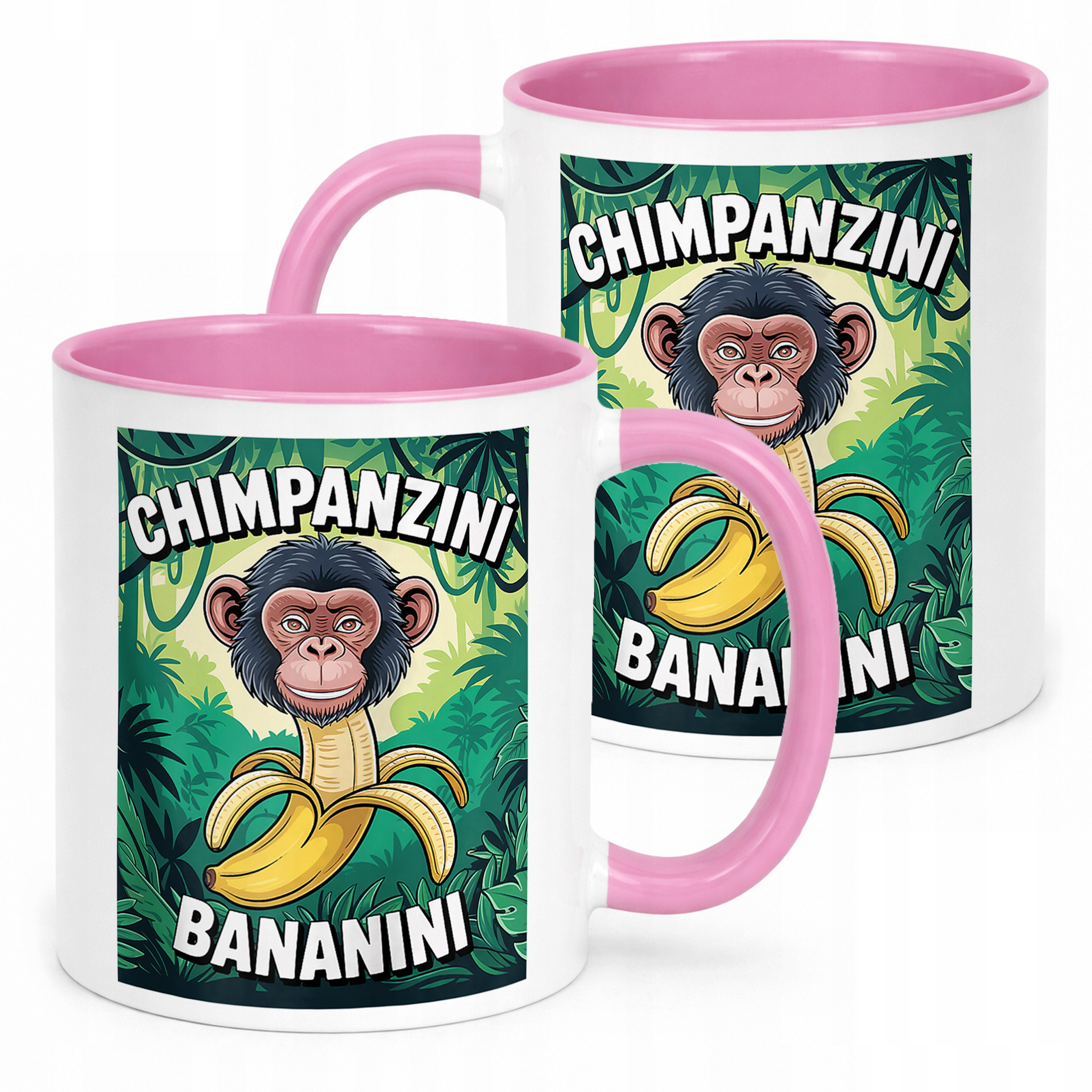 Kubek Różowy Chimpanzini Bananini viral tiktok brainrot