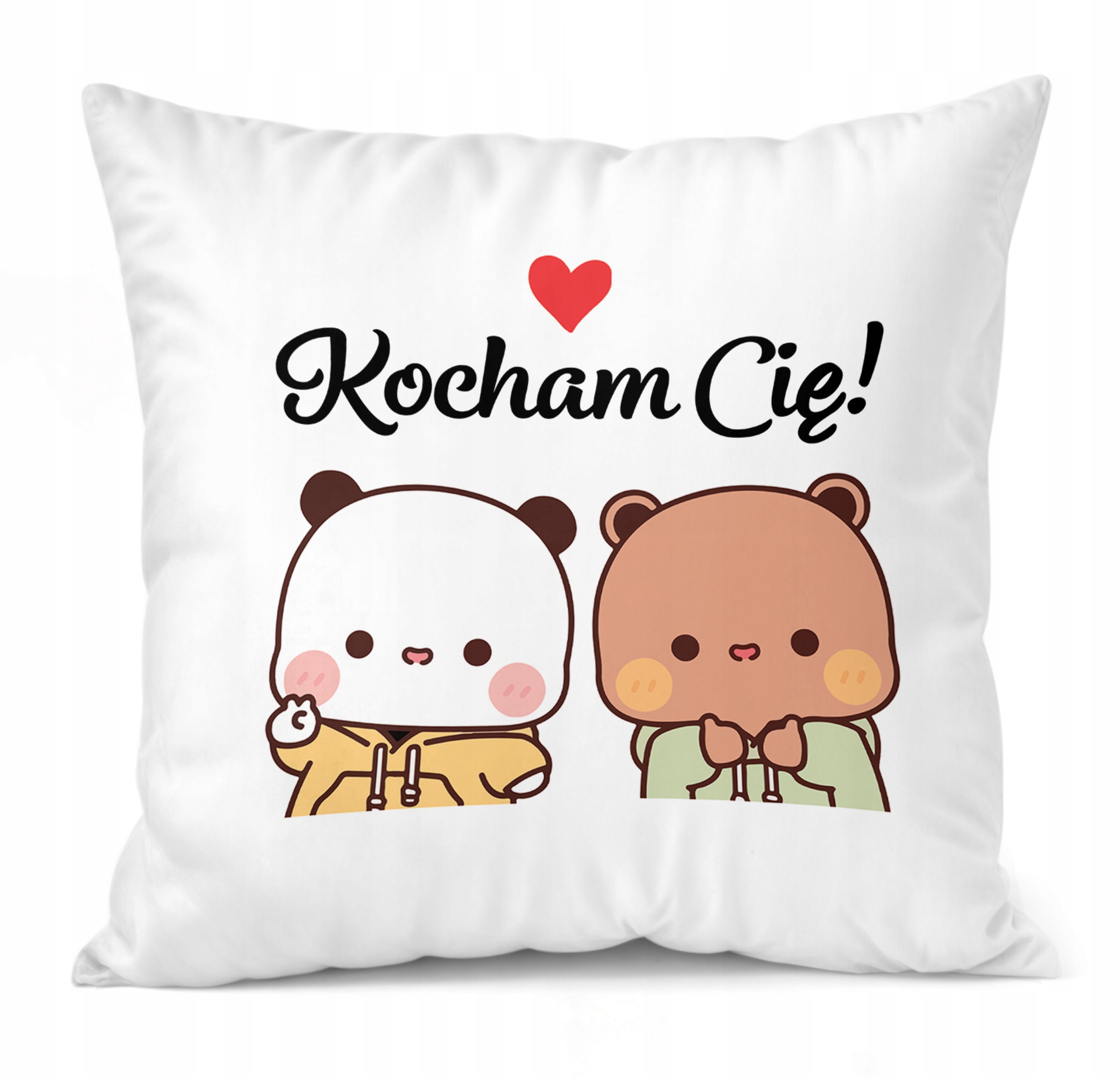 Zestaw Kubek + Poduszka 38×38 cm Walentynki Bubu i Dudu Kocham Cię