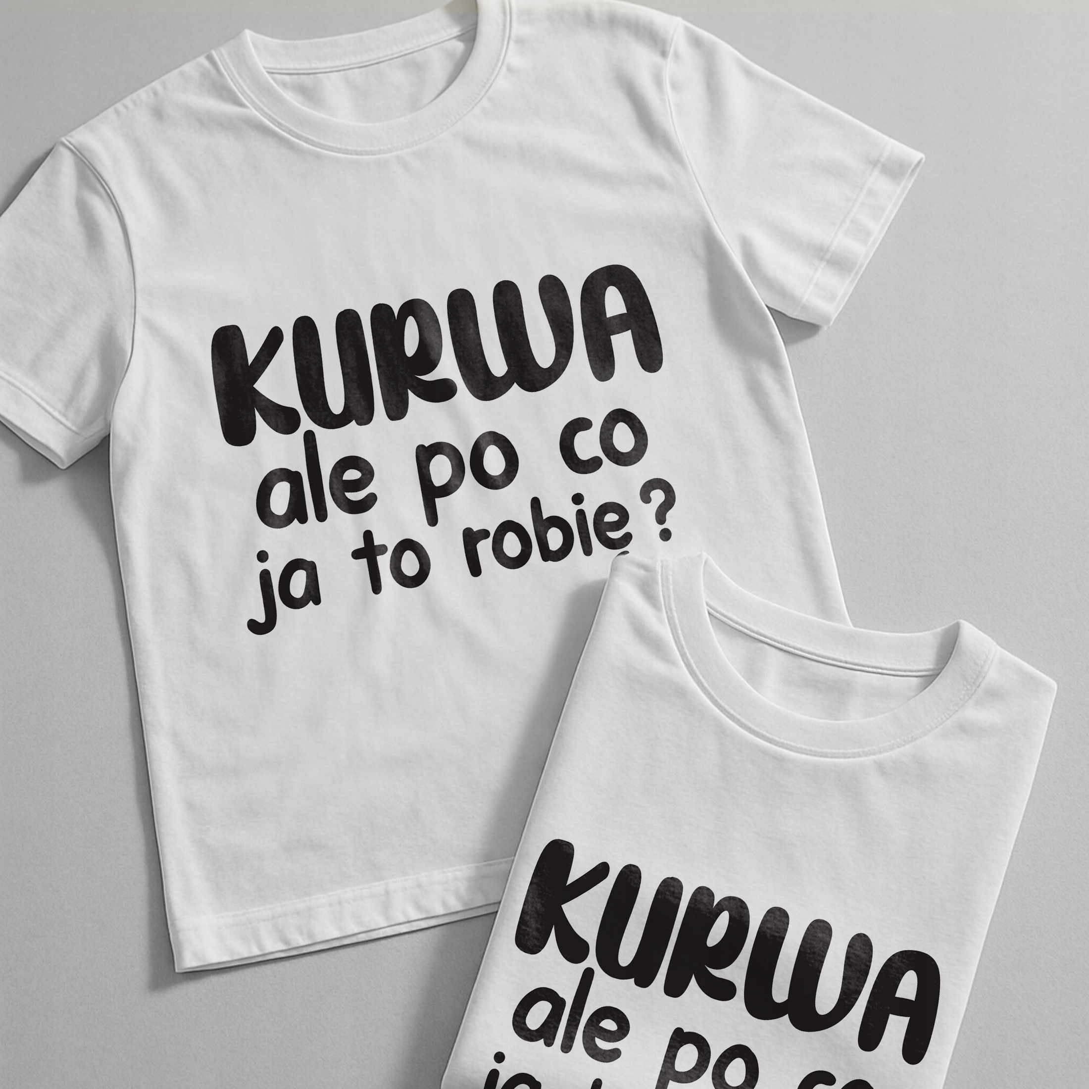Koszulka biała męska K**wa Ale Po Co Zabawny Prezent r. 3XL