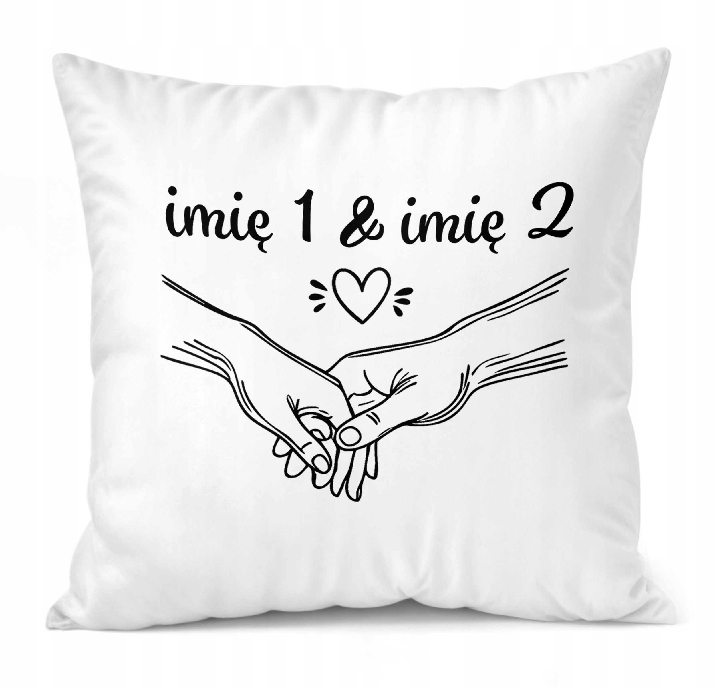 Zestaw Kubek + Poduszka 38×38 cm Walentynki Z imionami Dla Pary Prezent
